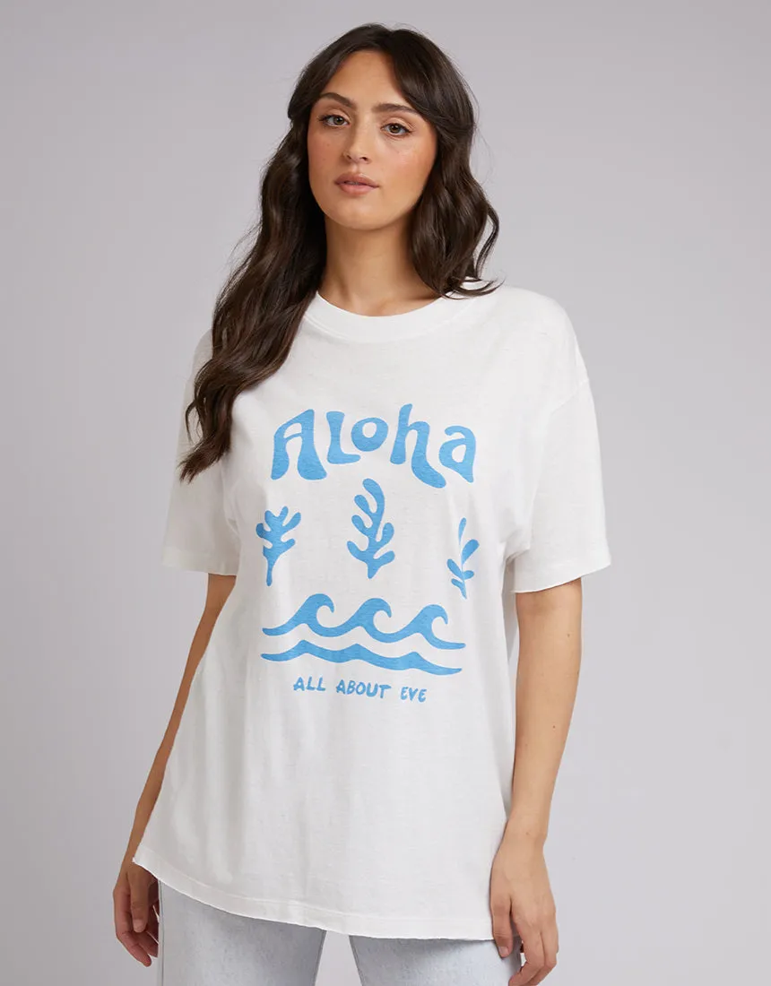 Aloha Tee Vintage White sold by All About Eve