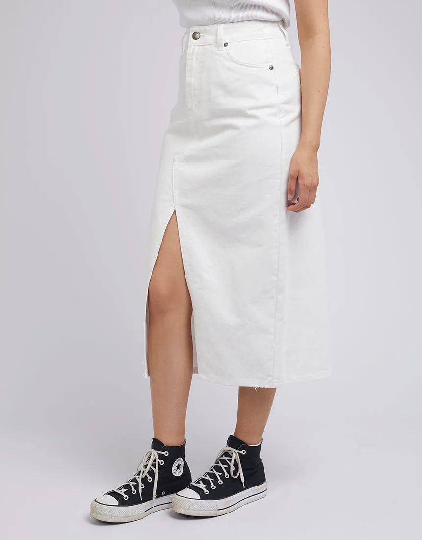 Jessie Midi Denim Skirt Vintage White sold by All About Eve product image thumbnail 4