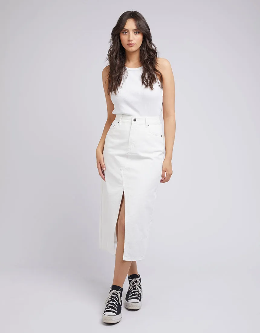 Jessie Midi Denim Skirt Vintage White sold by All About Eve product image thumbnail 2