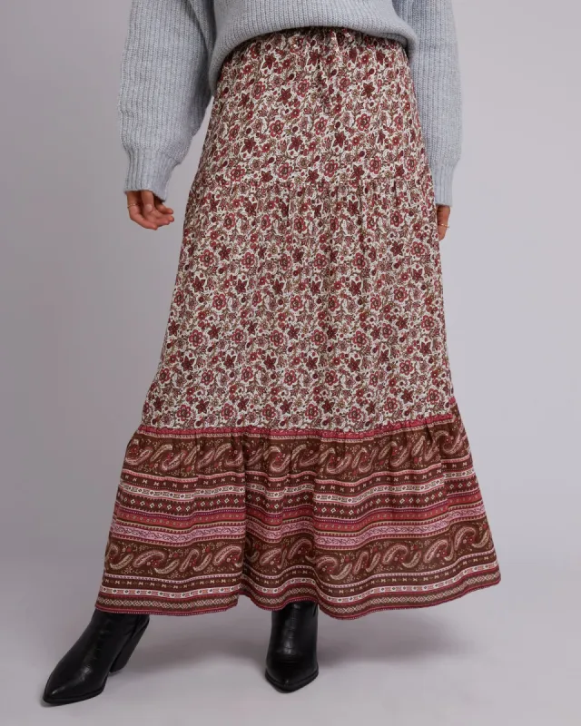 Elle Floral Maxi Skirt Print made by All About Eve