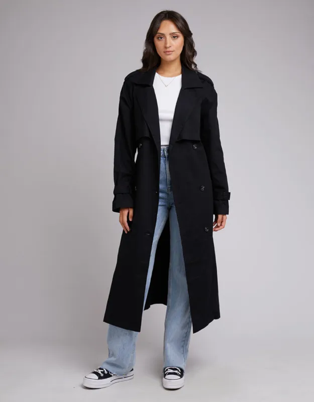 Eve Trench Coat Black sold by All About Eve