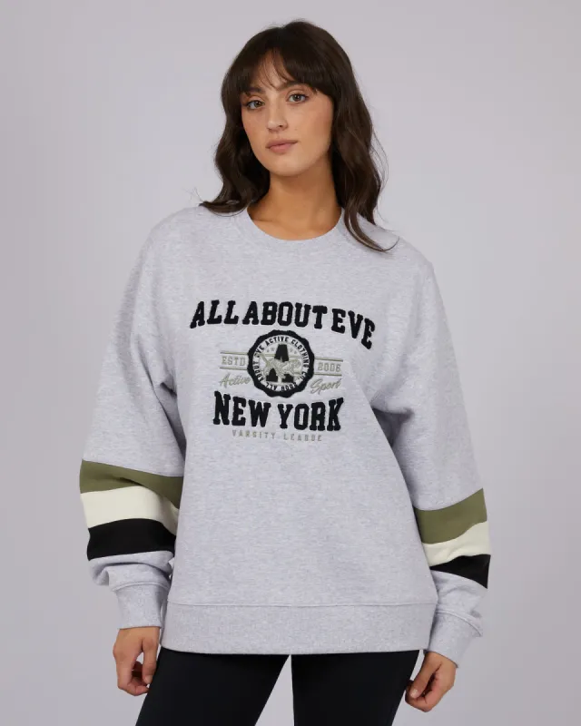 Ski Run Oversized Crew Grey Marle sold by All About Eve