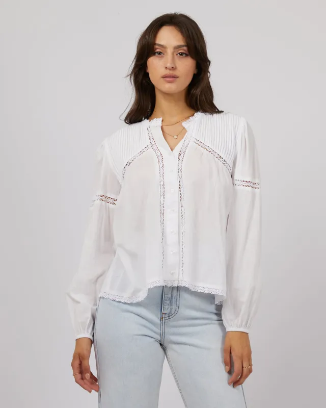 Poet Shirt White sold by All About Eve