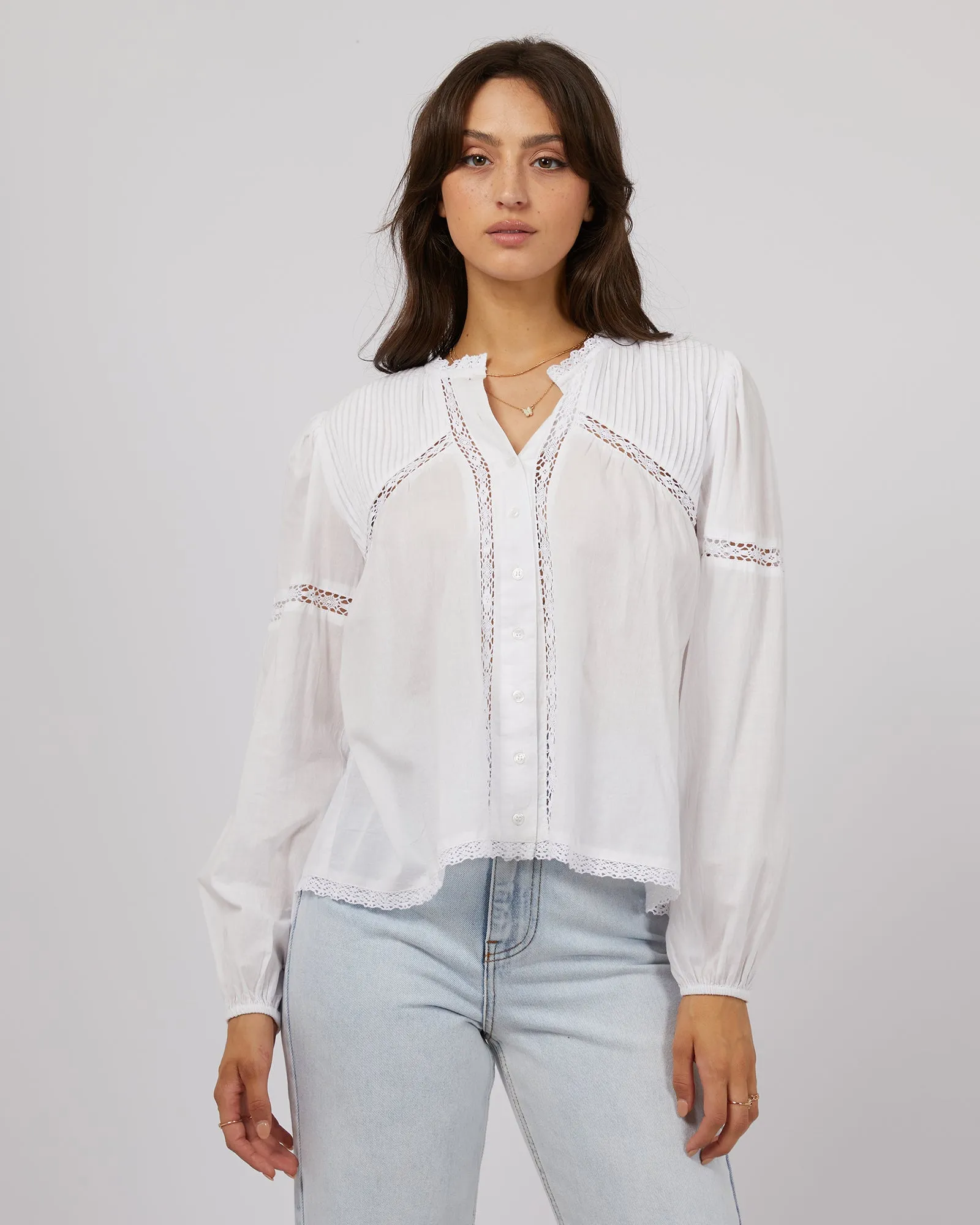 Poet Shirt White sold by All About Eve