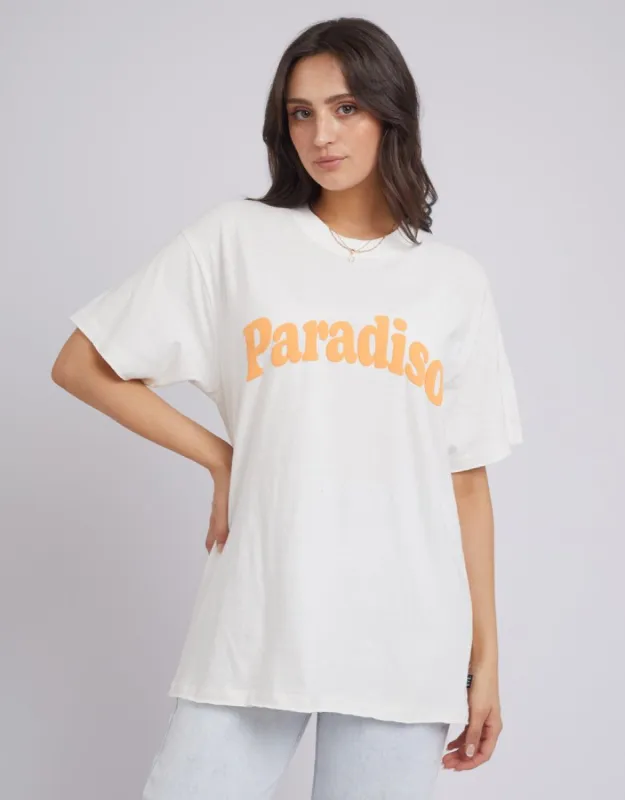 Paradiso Vibes Tee Vintage White sold by All About Eve