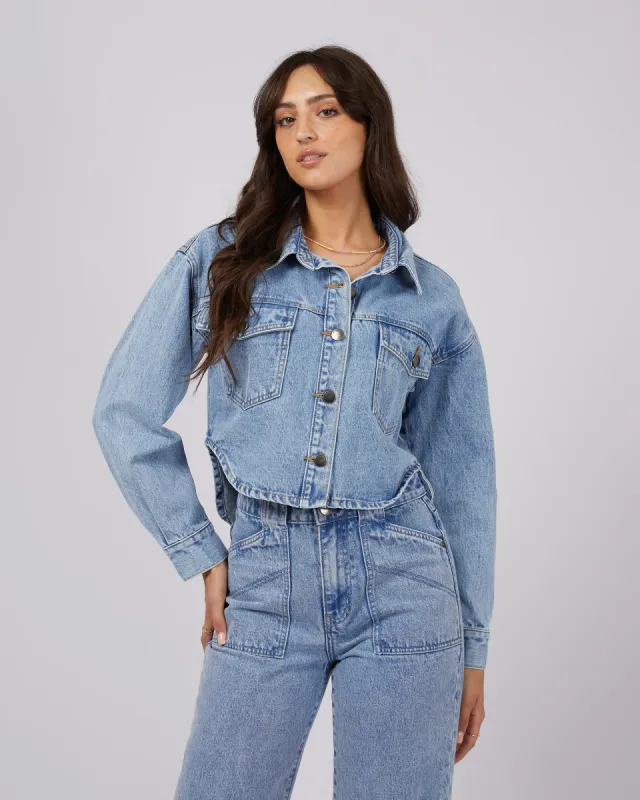 Banks Cropped Denim Jacket Light Blue sold by All About Eve