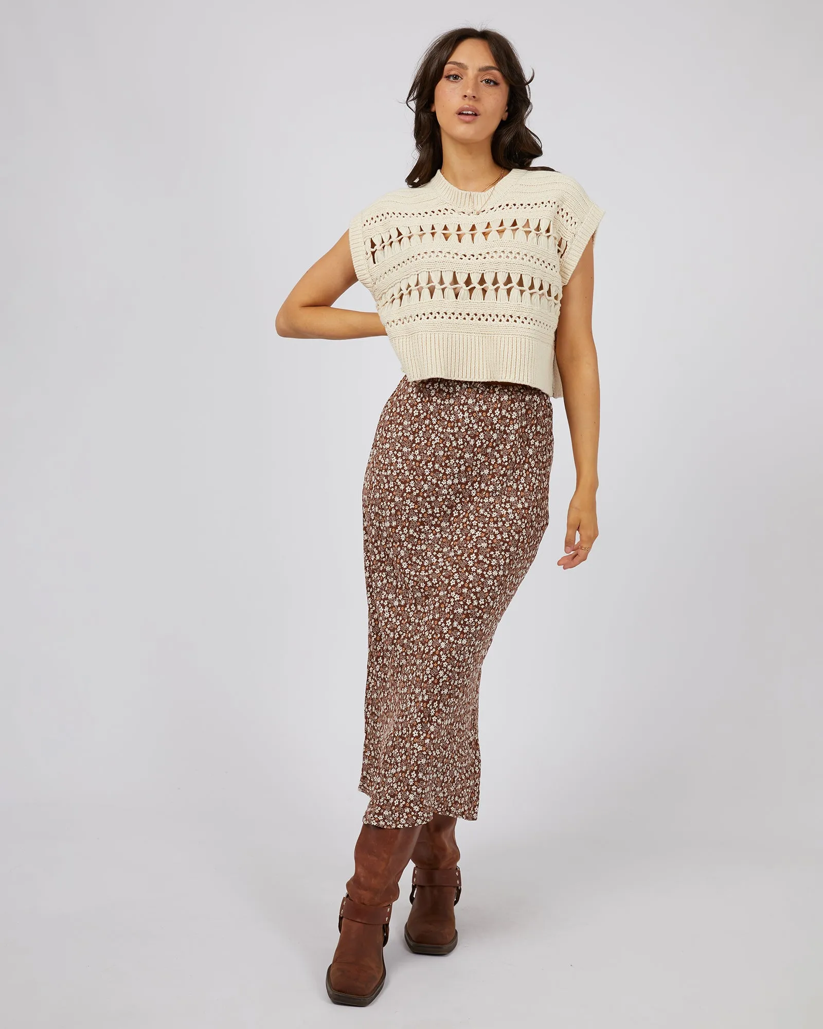 Tallows Floral Print Maxi Skirt sold by All About Eve product image thumbnail 3