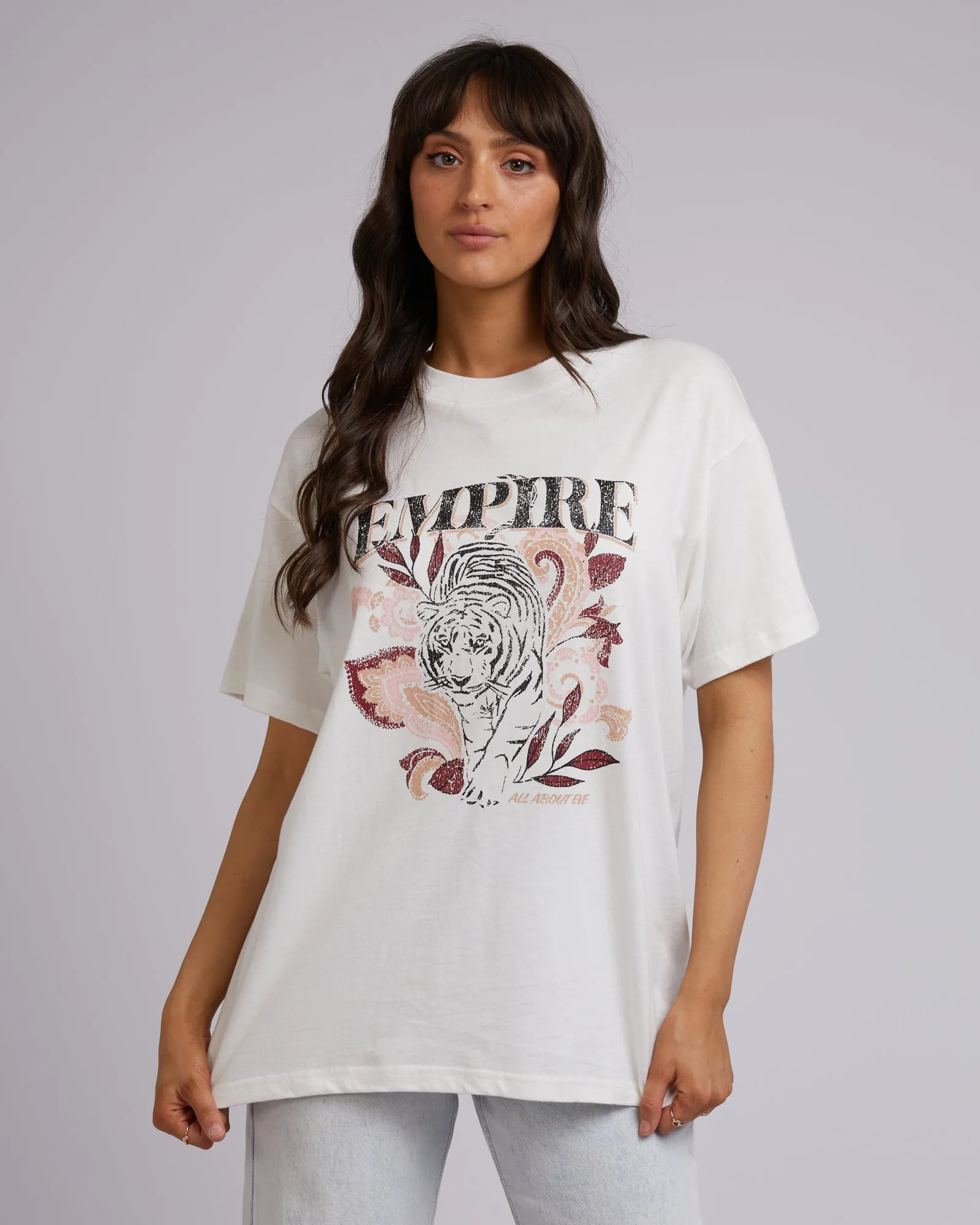 Empire Oversized Tee White sold by All About Eve