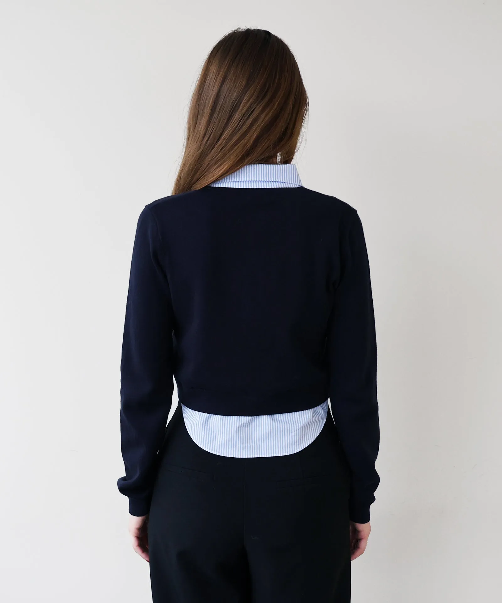 Mixed Media Long Sleeve Collared Cardigan sold by Naadam product image thumbnail 5