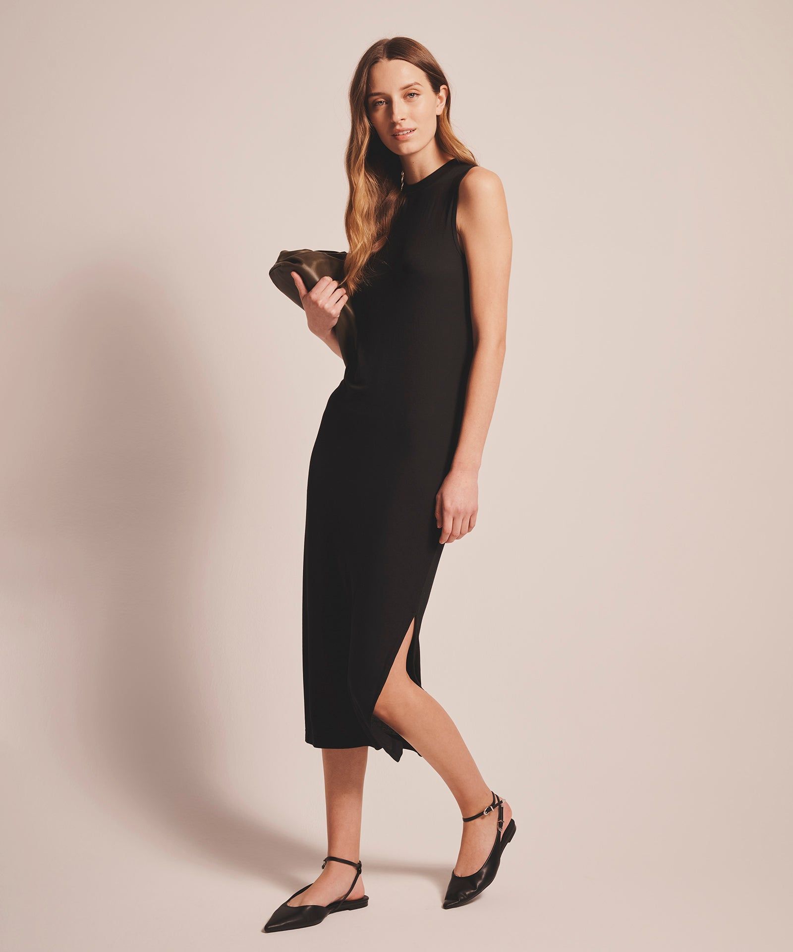 Baby Rib Midi Dress sold by NAADAM product image thumbnail 2