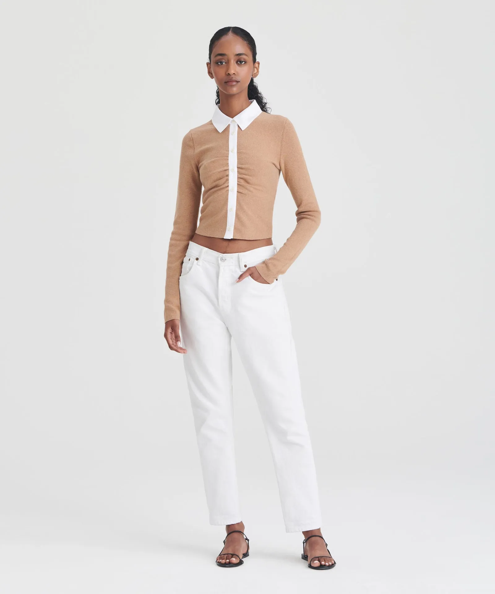 Cotton Cashmere Mixed Media Cardigan sold by Naadam