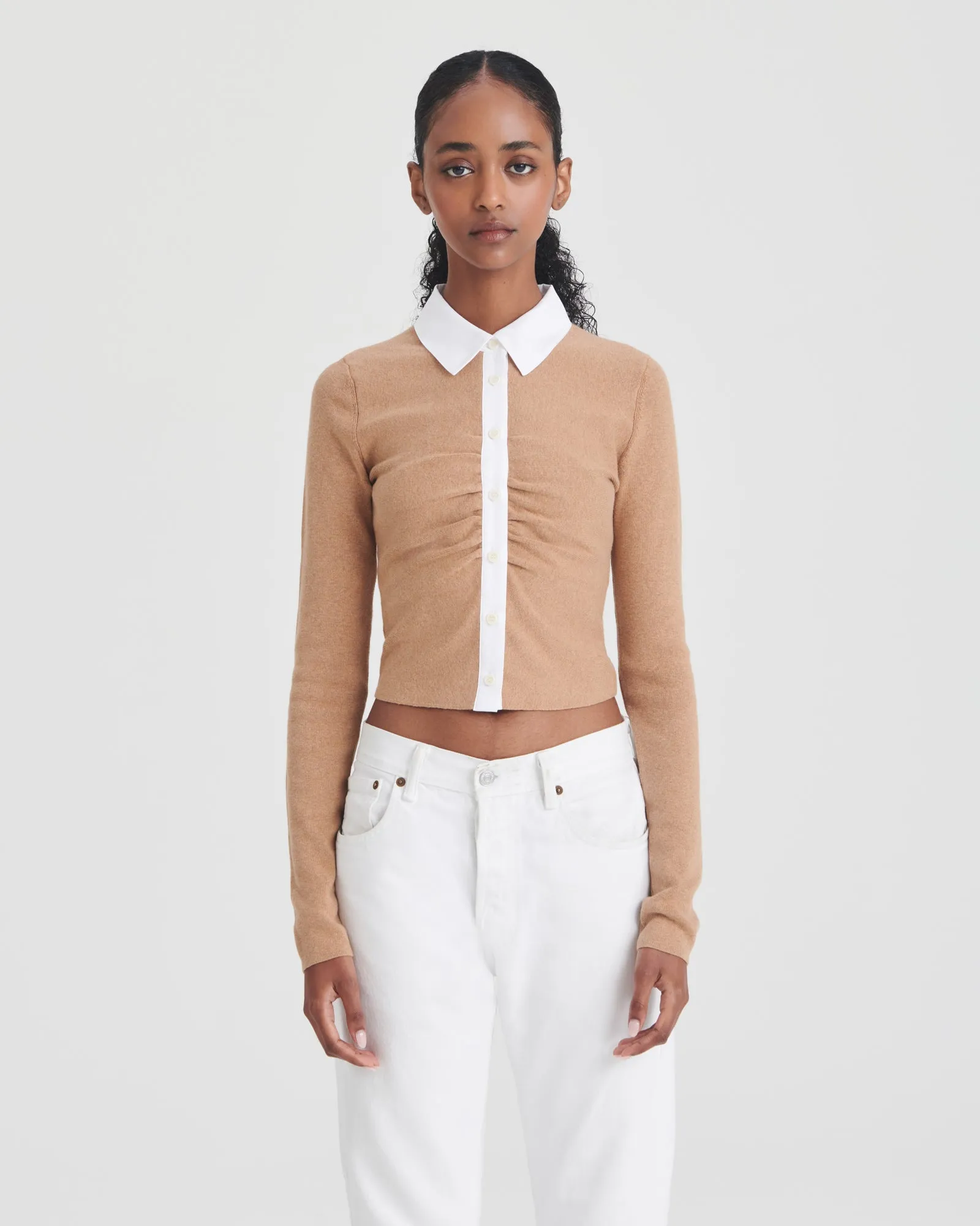 Cotton Cashmere Mixed Media Cardigan sold by Naadam product image thumbnail 4