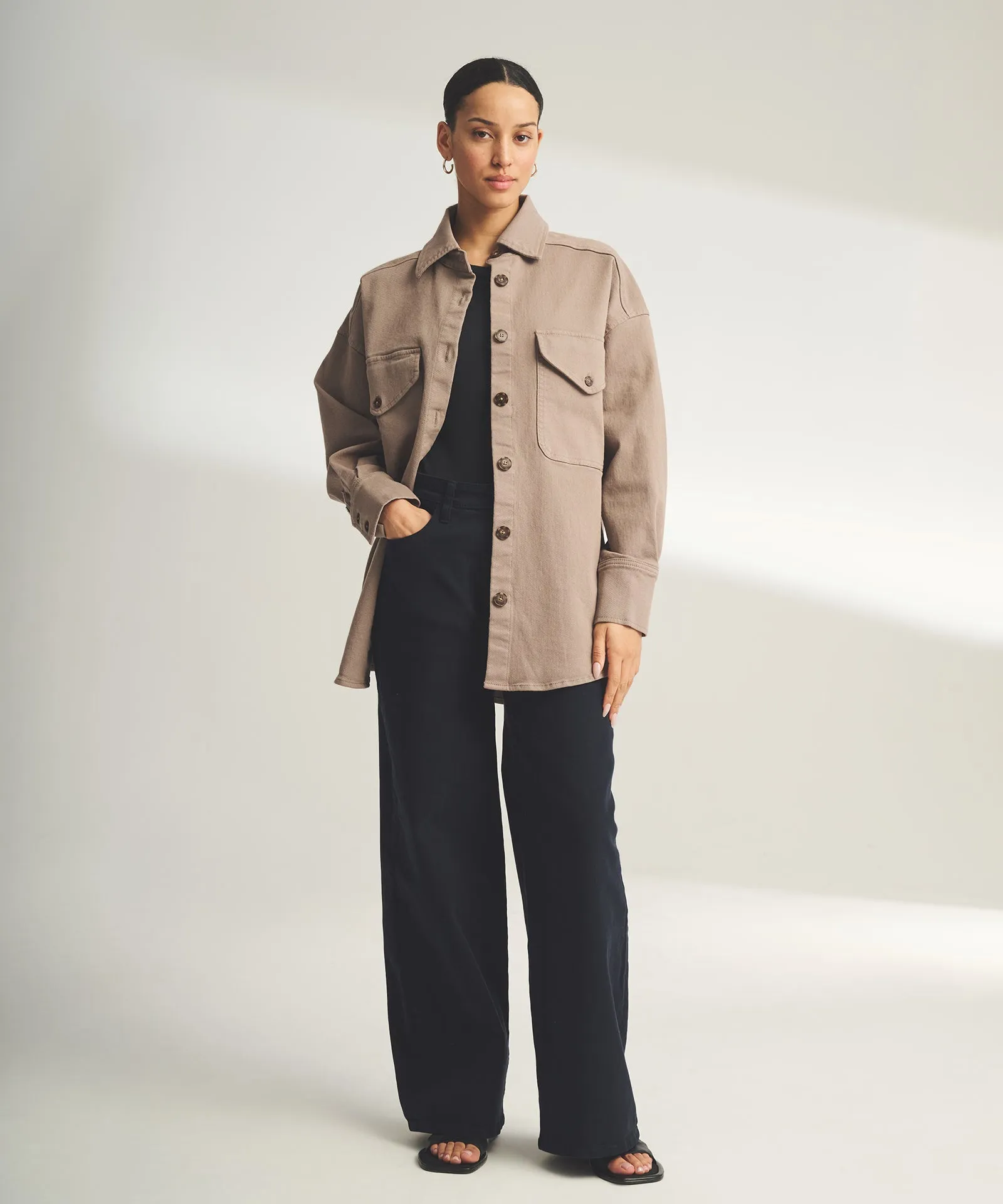 Soft Denim Oversized Jacket sold by Naadam product image thumbnail 4