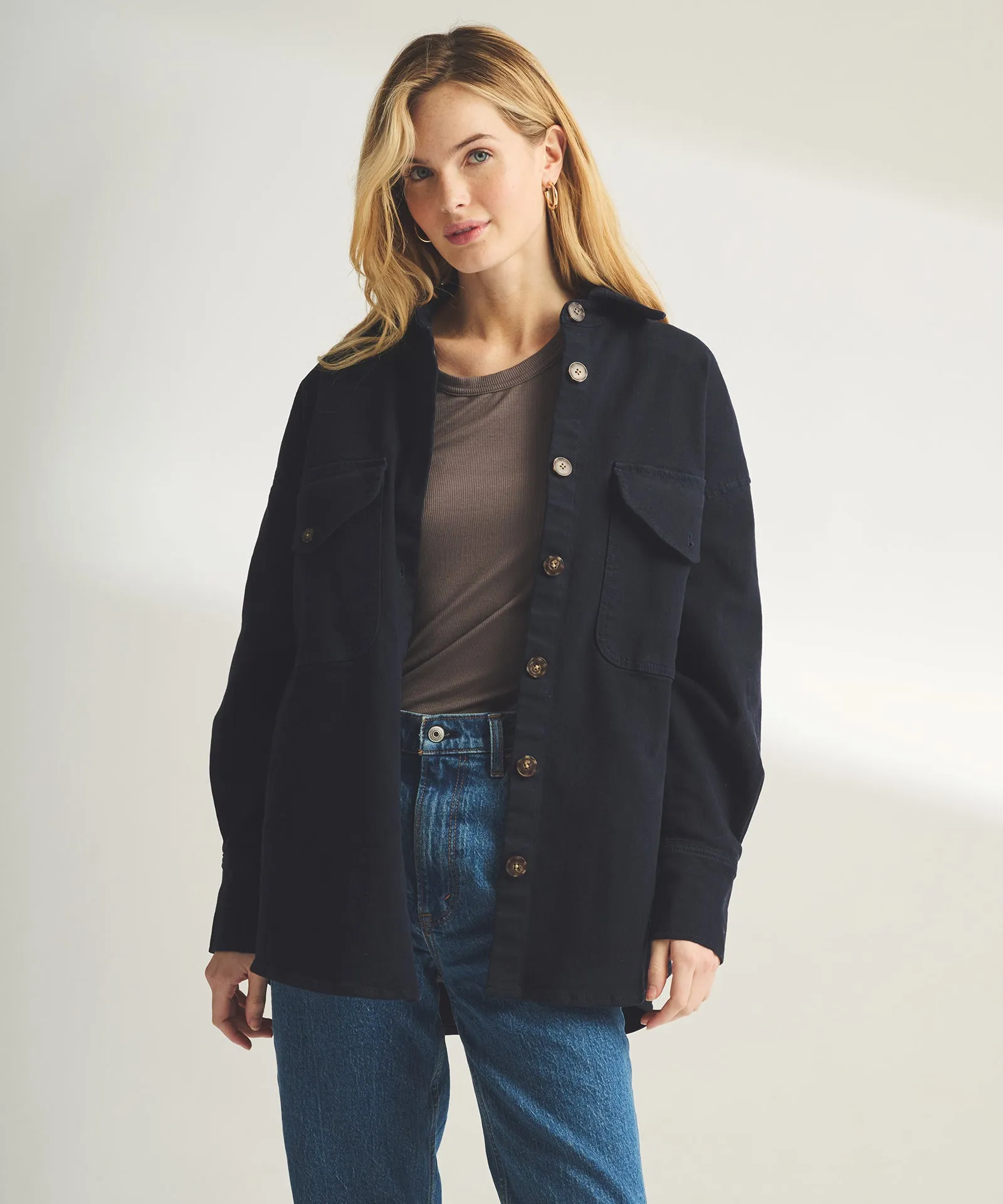Soft Denim Oversized Jacket sold by Naadam product image thumbnail 2