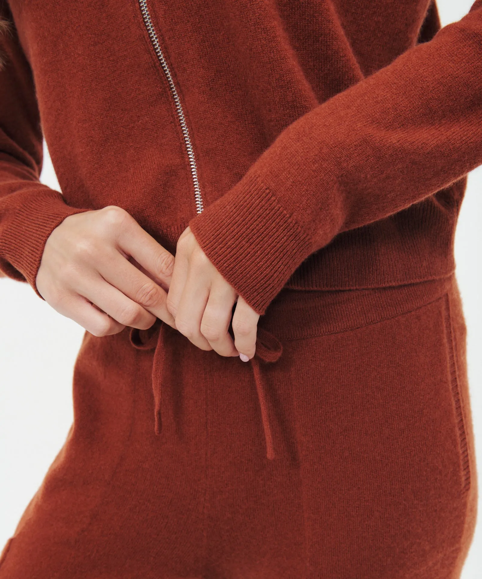 Cashmere Cropped Full Zip Sweater sold by Naadam product image thumbnail 3