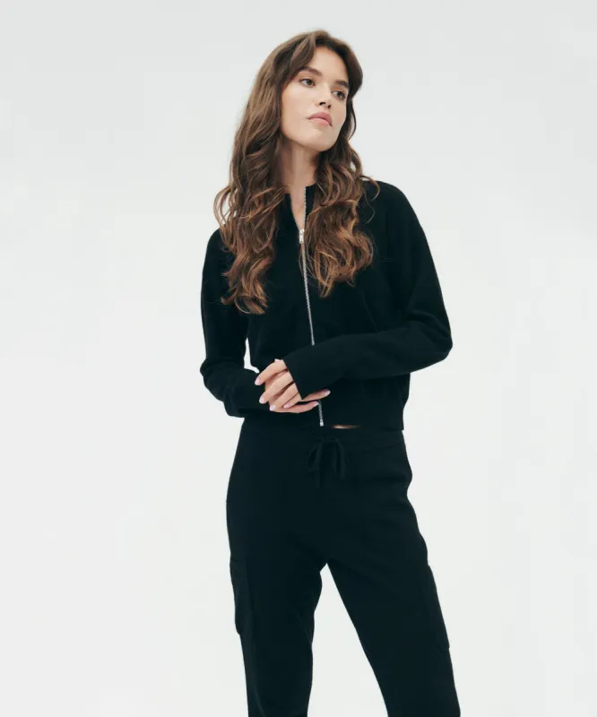 Cashmere Cropped Full Zip Sweater sold by Naadam