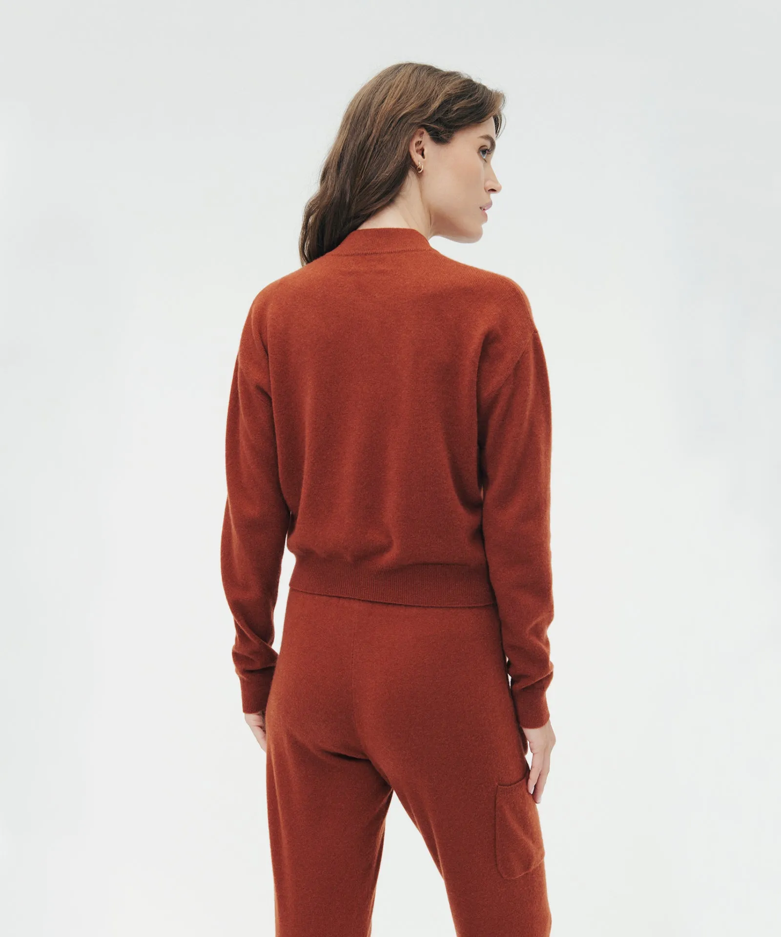 Cashmere Cropped Full Zip Sweater sold by Naadam product image thumbnail 5