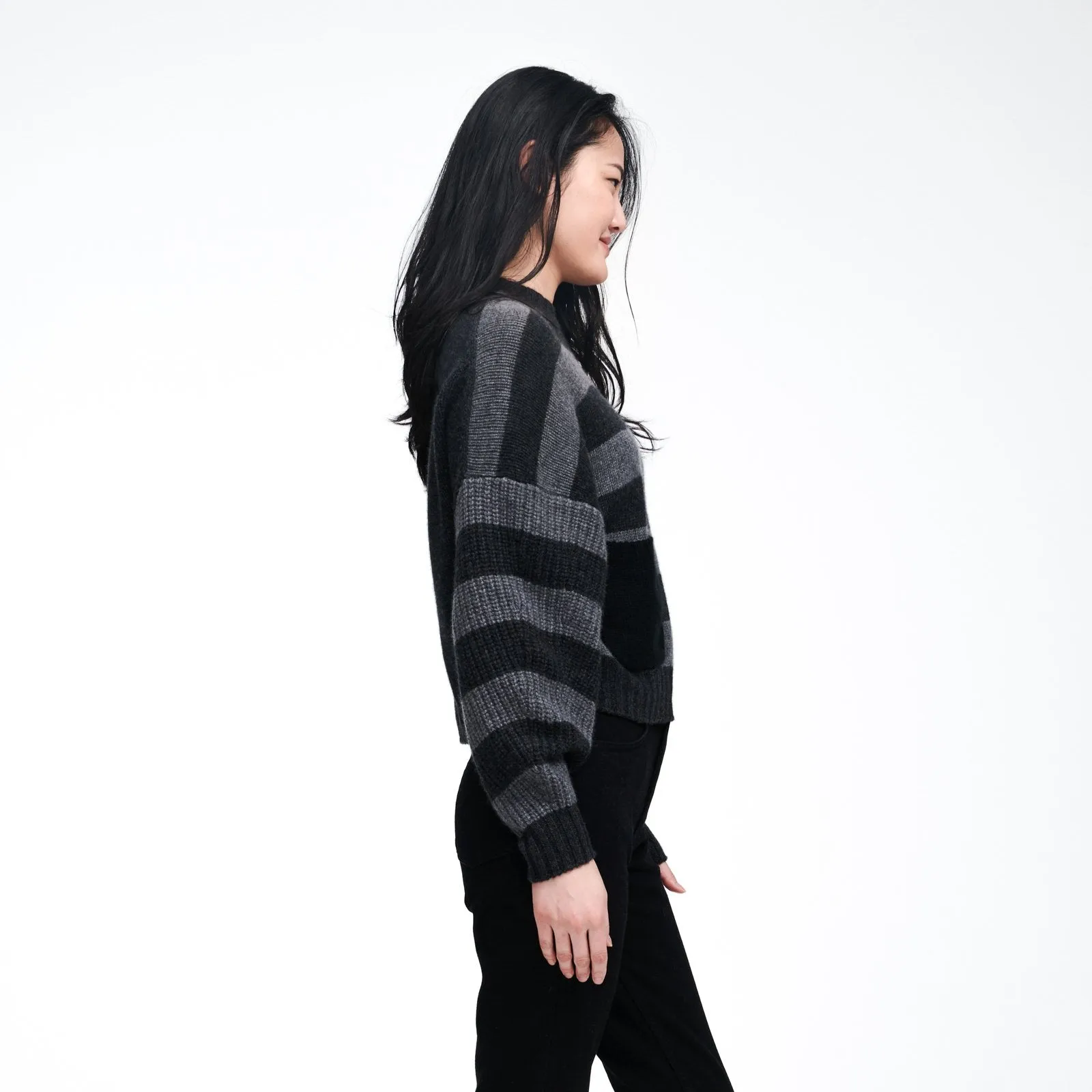 Luxe Cashmere Cropped Crewneck Sweater sold by Naadam product image thumbnail 3
