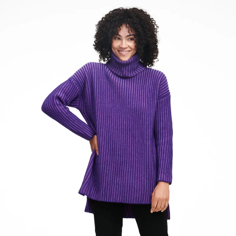 Ribbed Turtleneck High-Low Tunic sold by Naadam