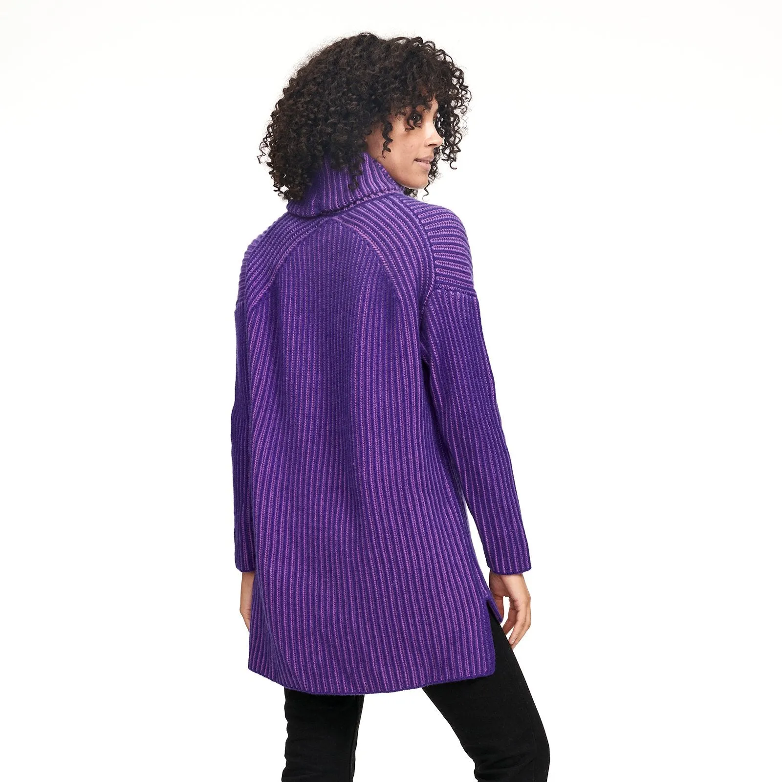 Ribbed Turtleneck High-Low Tunic sold by Naadam product image thumbnail 3