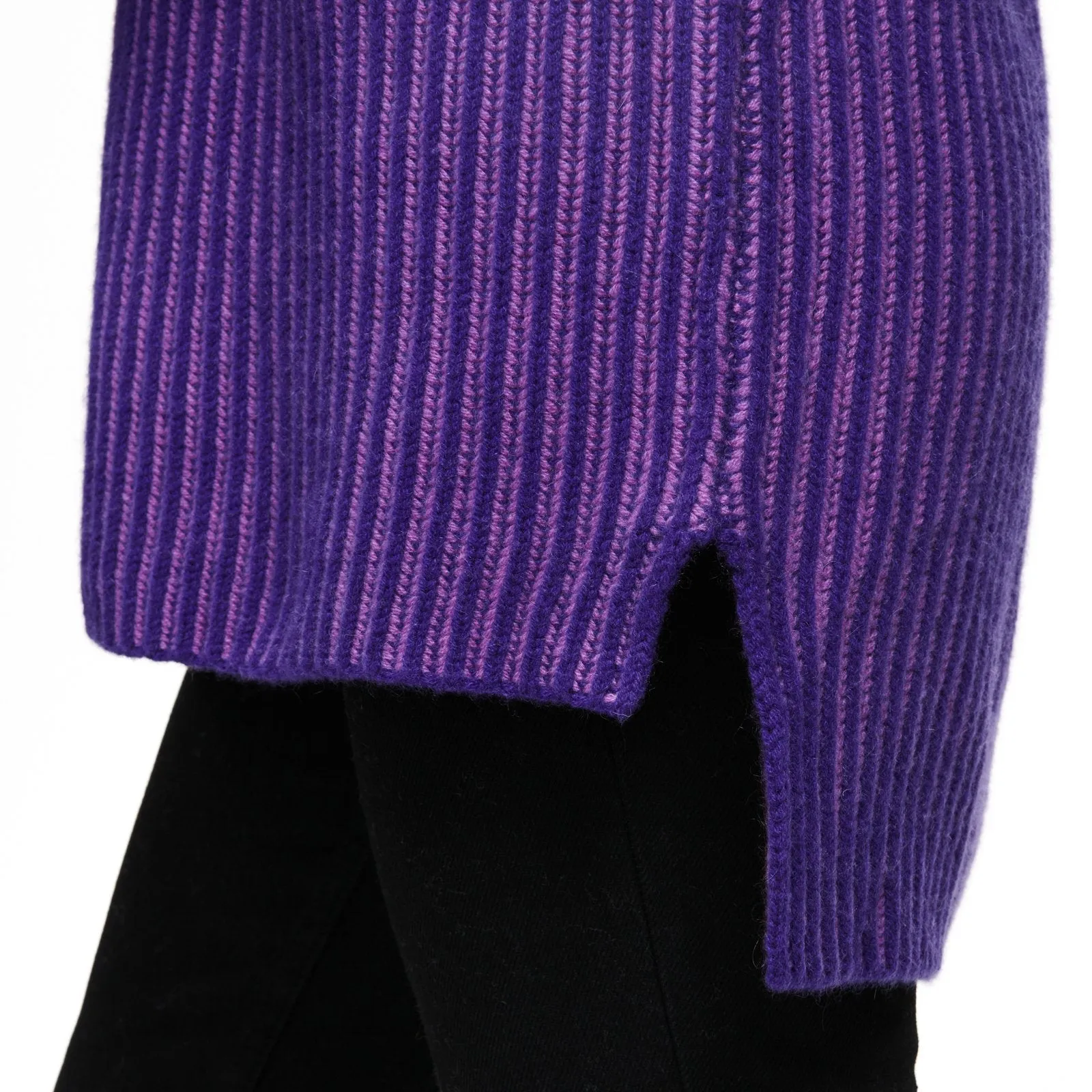 Ribbed Turtleneck High-Low Tunic sold by Naadam product image thumbnail 4