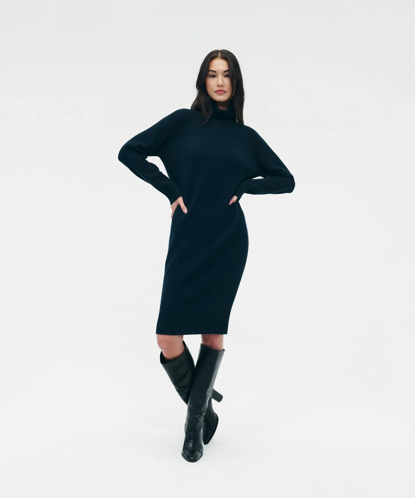 Luxe Cashmere Turtleneck Dress sold by NAADAM product image thumbnail 2