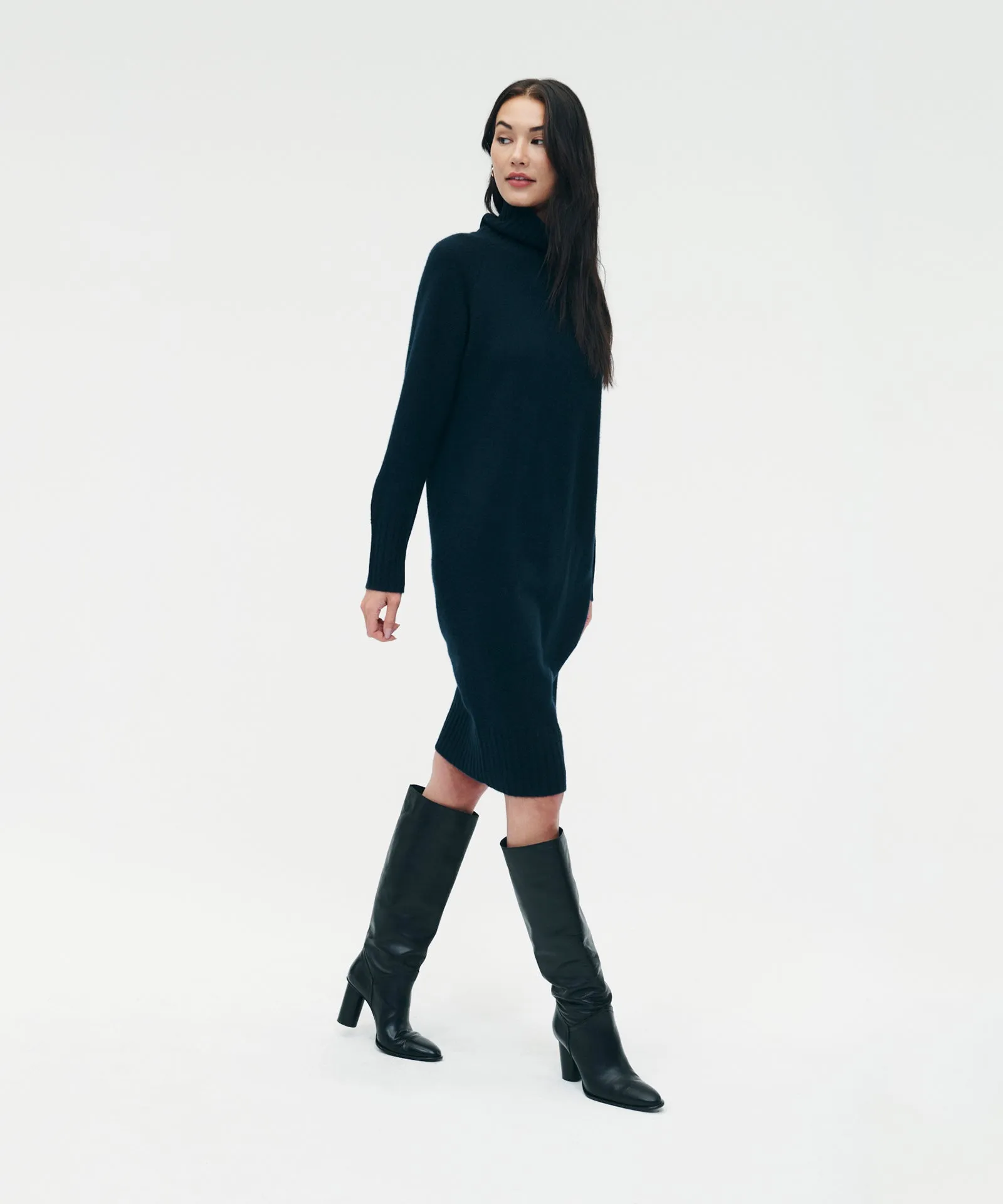 Luxe Cashmere Turtleneck Dress sold by NAADAM product image thumbnail 3