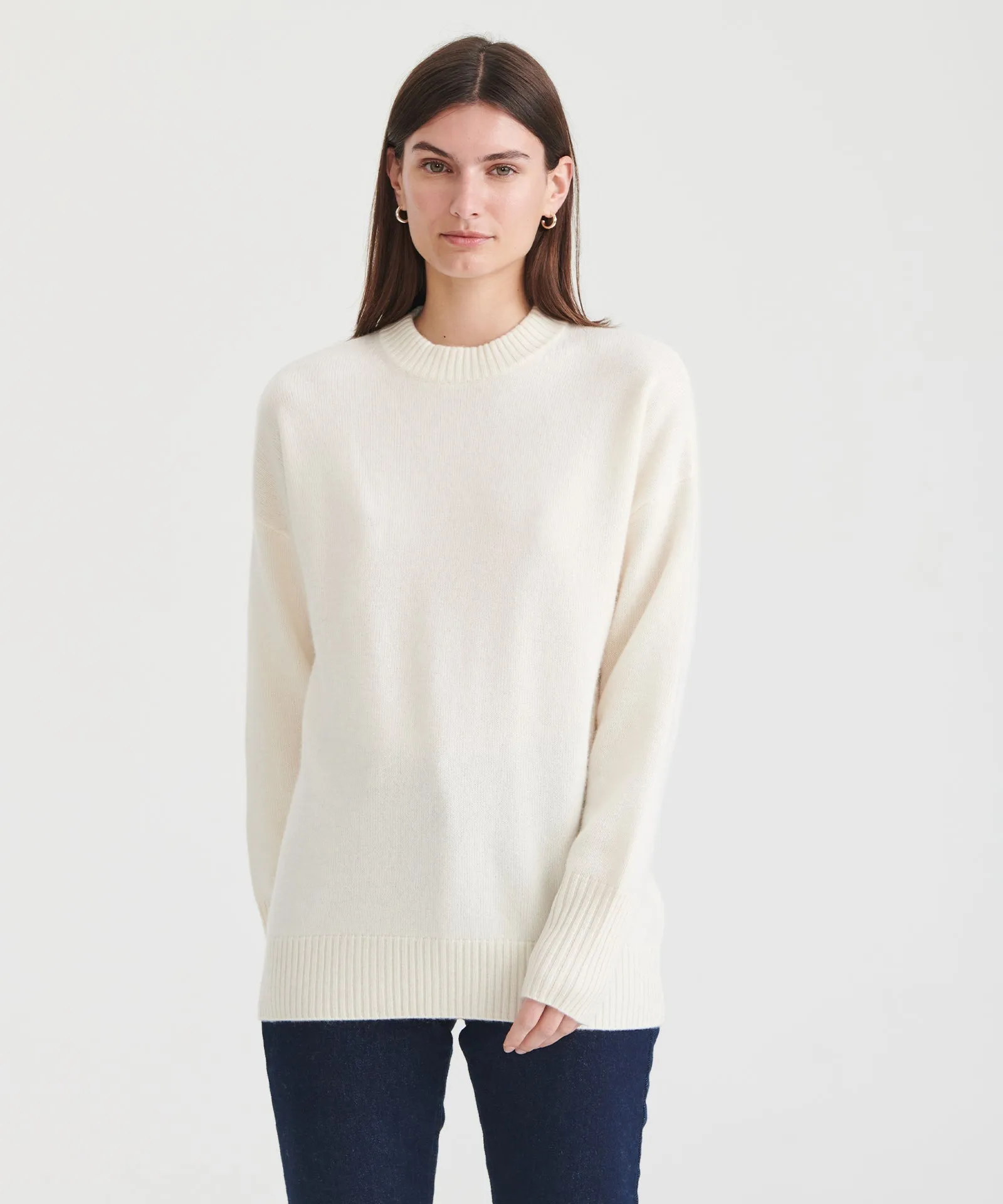 Luxe Cashmere Oversized Crewneck Sweater sold by NAADAM product image thumbnail 3