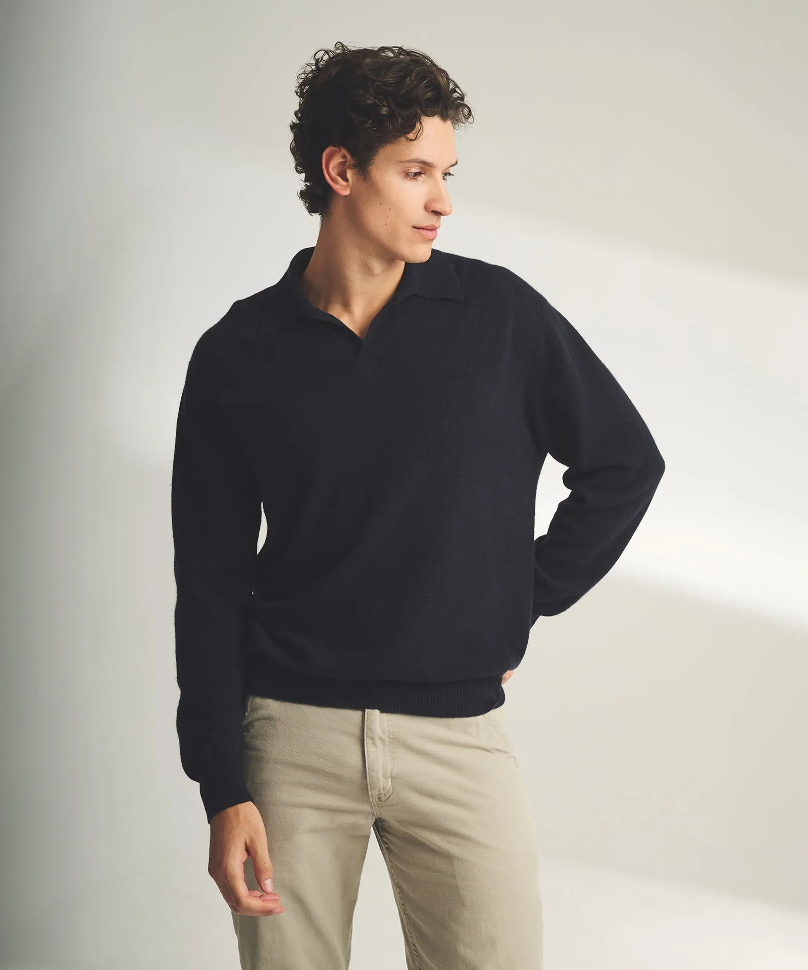 Lightweight Cashmere Relaxed Polo sold by NAADAM