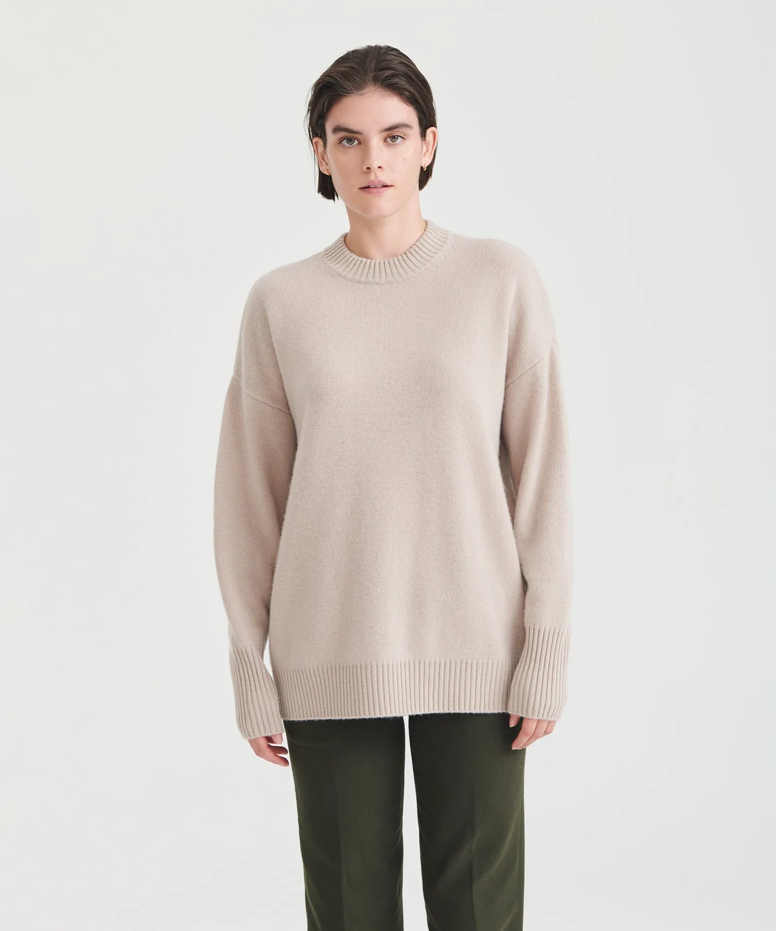 Luxe Cashmere Oversized Crewneck Sweater sold by NAADAM product image thumbnail 4