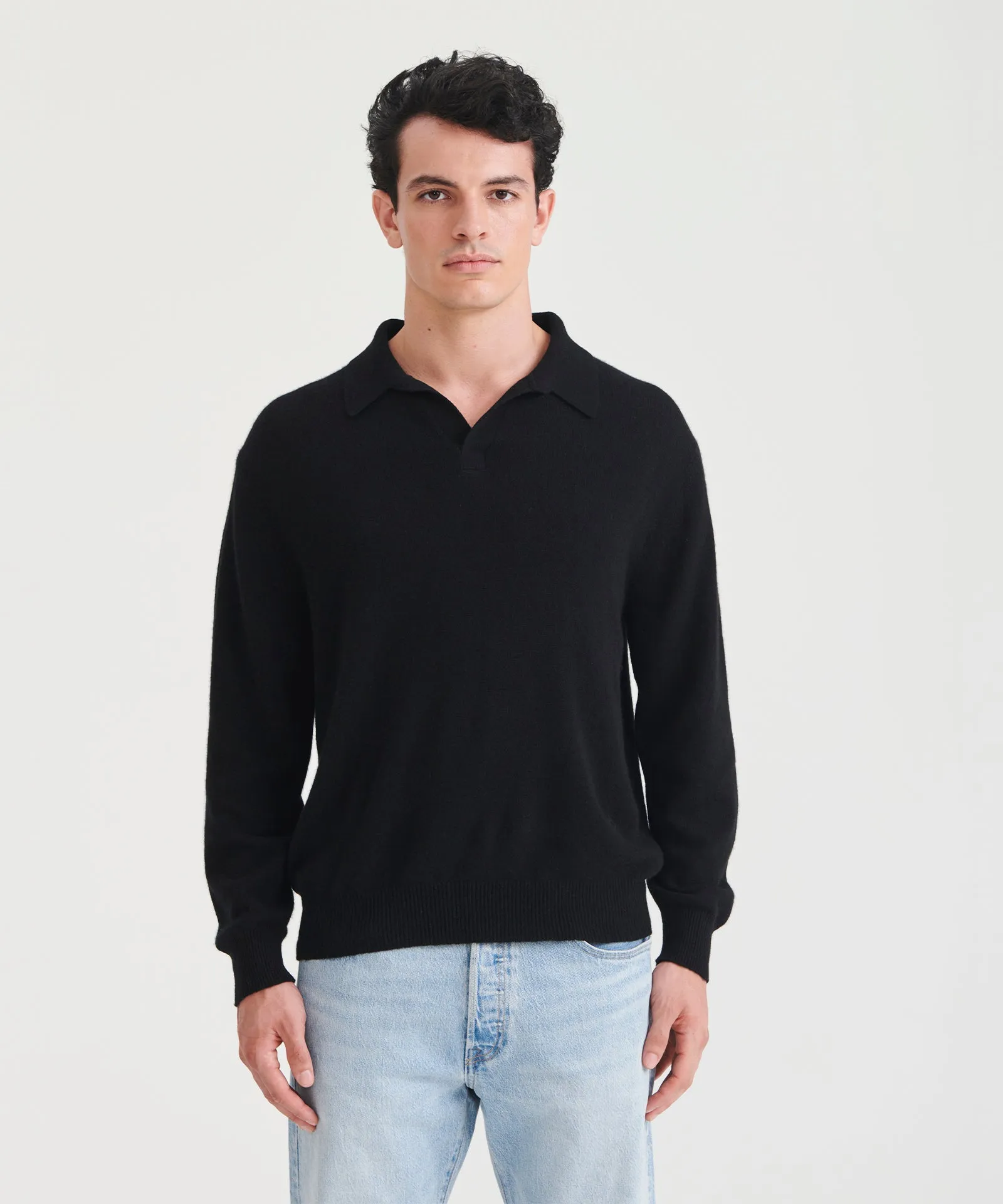 Lightweight Cashmere Relaxed Polo sold by NAADAM product image thumbnail 4