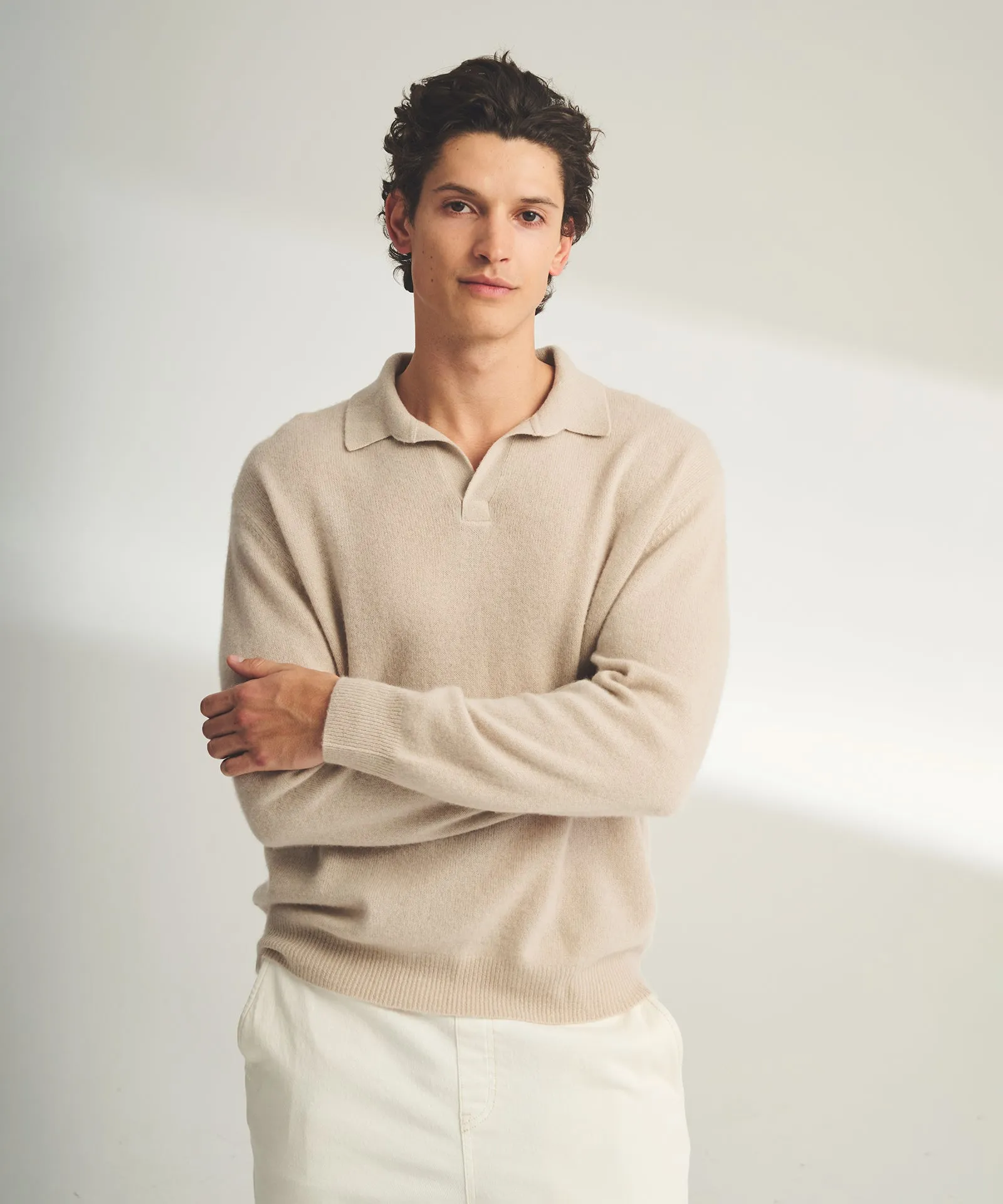 Lightweight Cashmere Relaxed Polo sold by NAADAM product image thumbnail 2