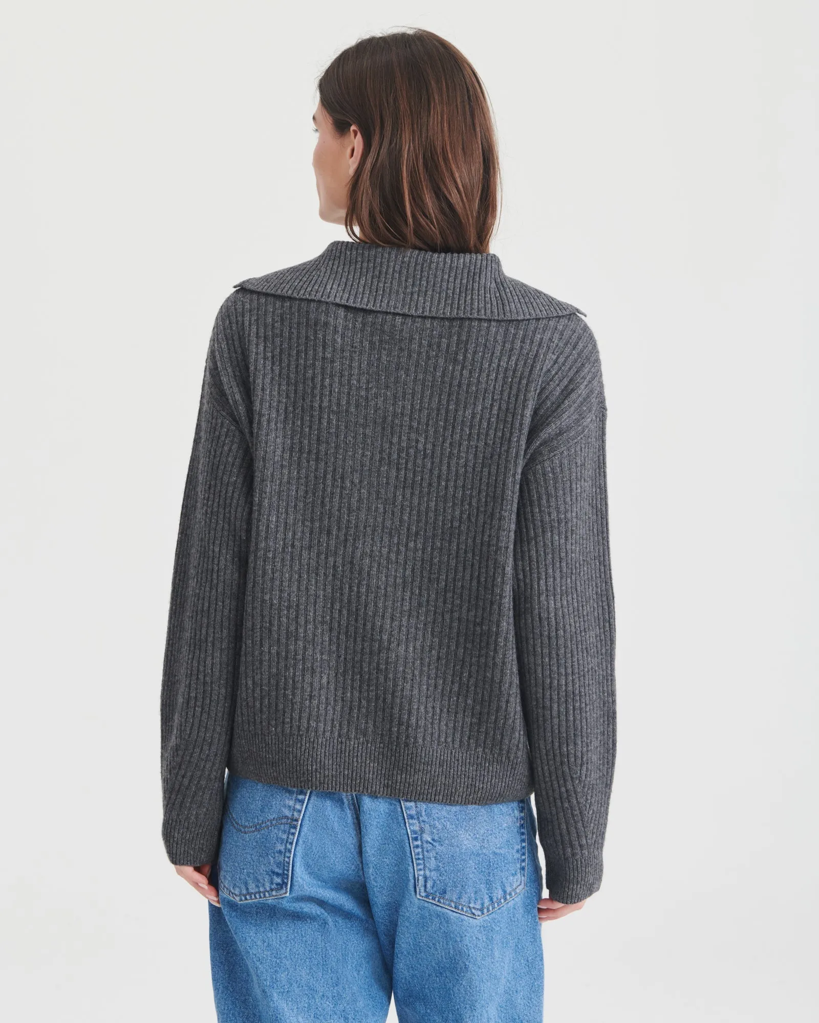 Cashmino Half Button Sweater sold by NAADAM product image thumbnail 5