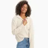 Cable Knit Sleeve Henley Hoodie sold by Naadam