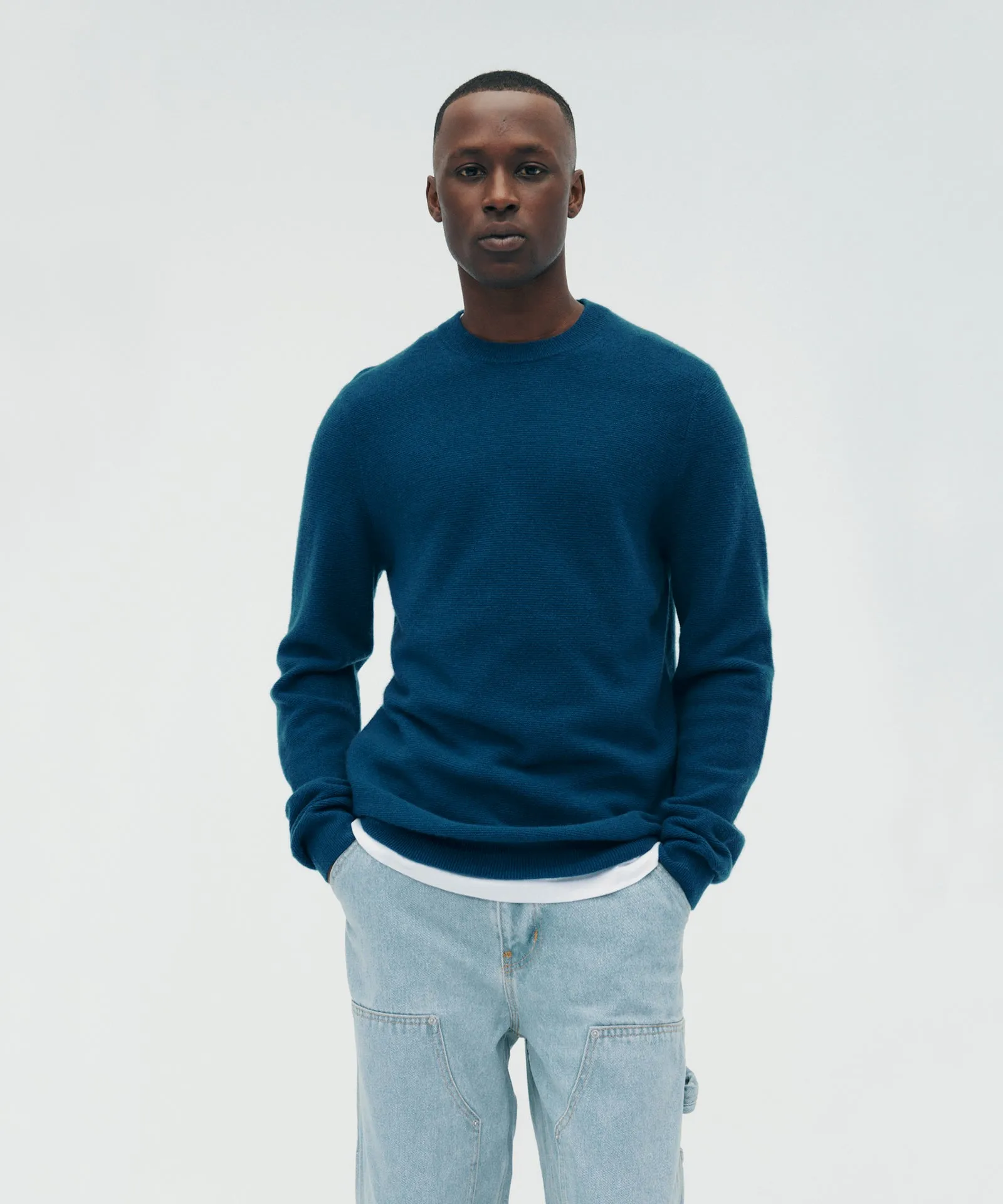 Signature Cashmere Textured Crewneck Sweater sold by Naadam product image thumbnail 4