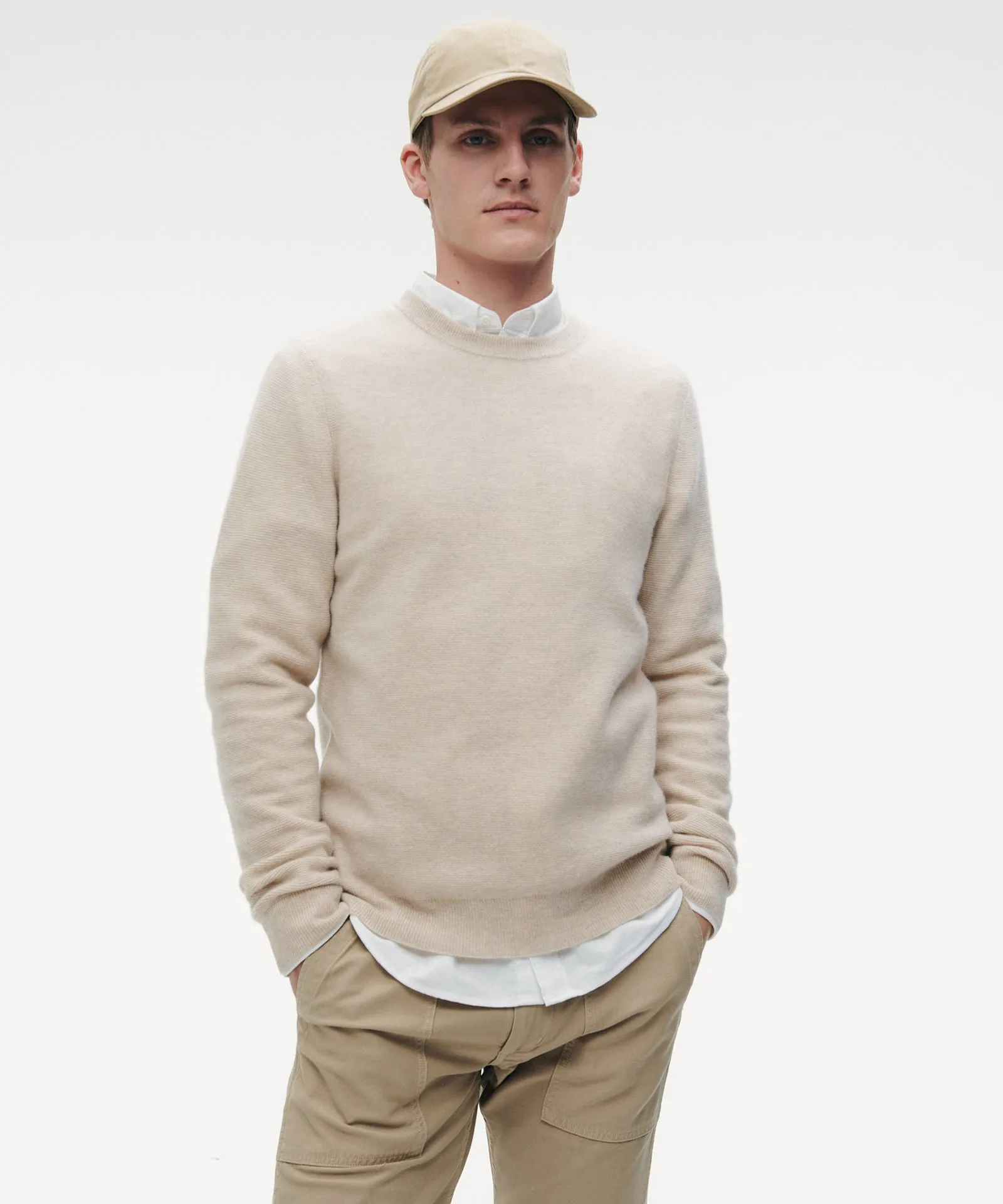 Signature Cashmere Textured Crewneck Sweater sold by Naadam product image thumbnail 5