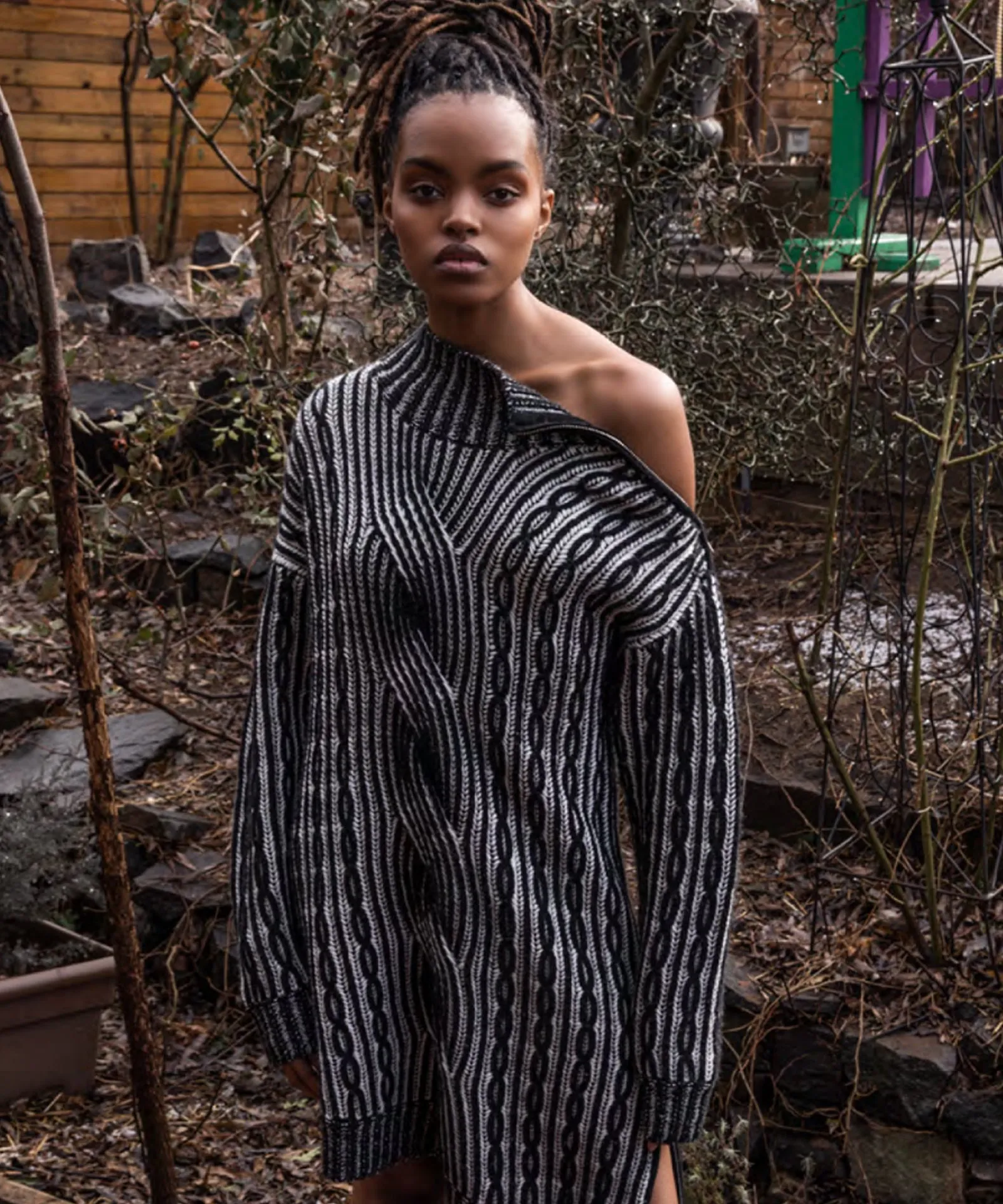 Cashmino Plaited Asymmetrical Tunic Dress sold by Naadam product image thumbnail 2