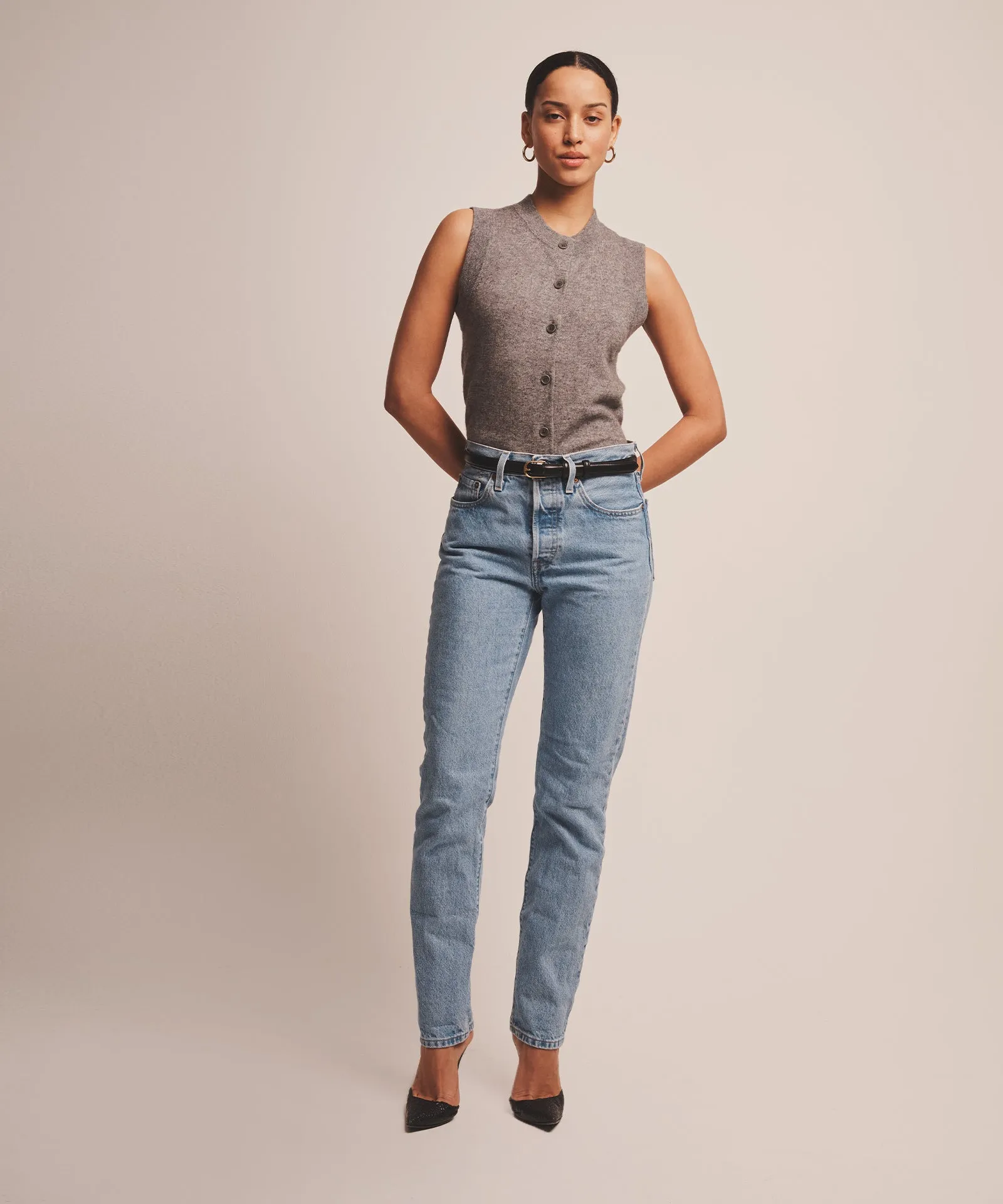 Signature Cashmere Sleeveless Cardigan sold by Naadam product image thumbnail 5