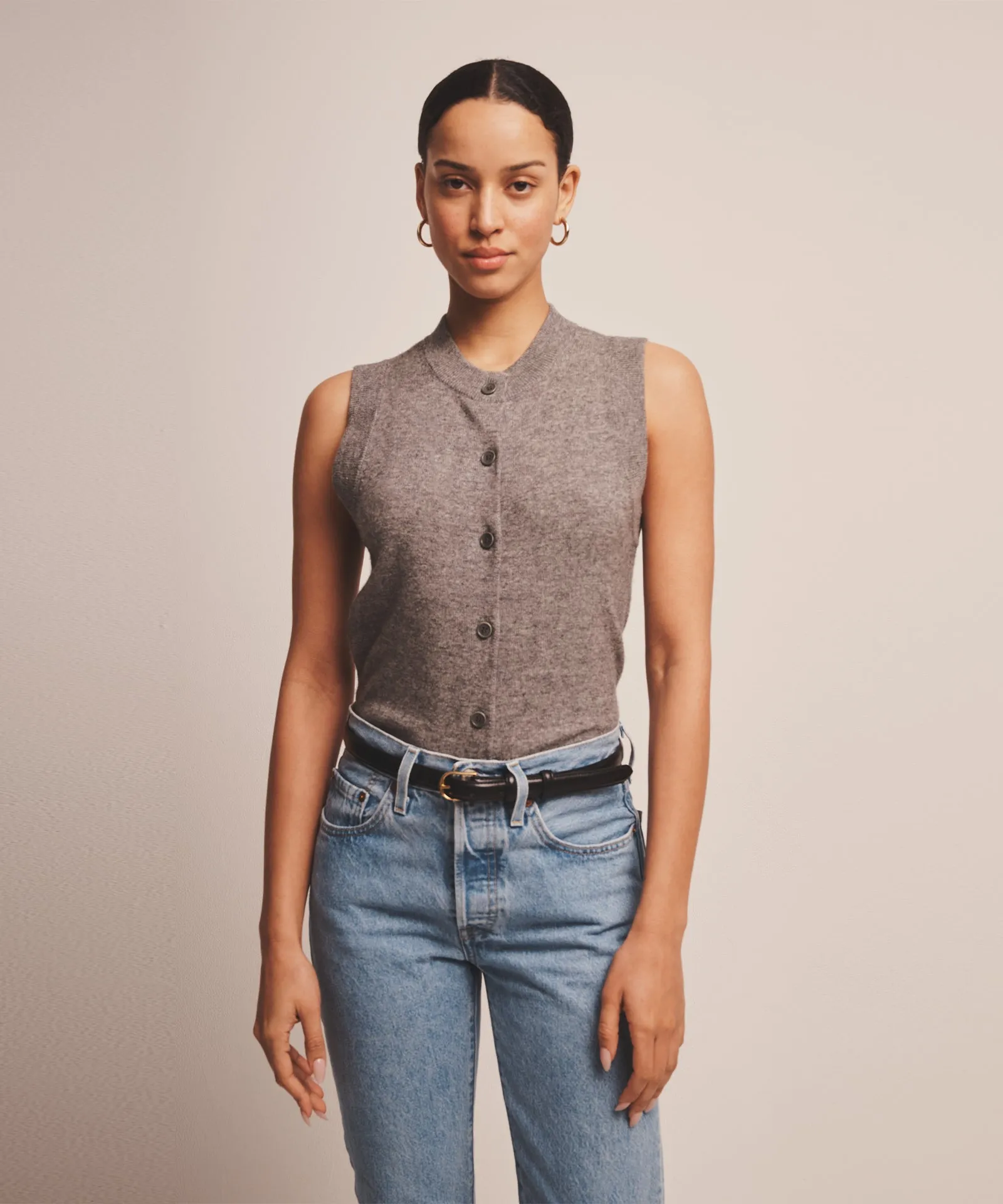 Signature Cashmere Sleeveless Cardigan sold by Naadam