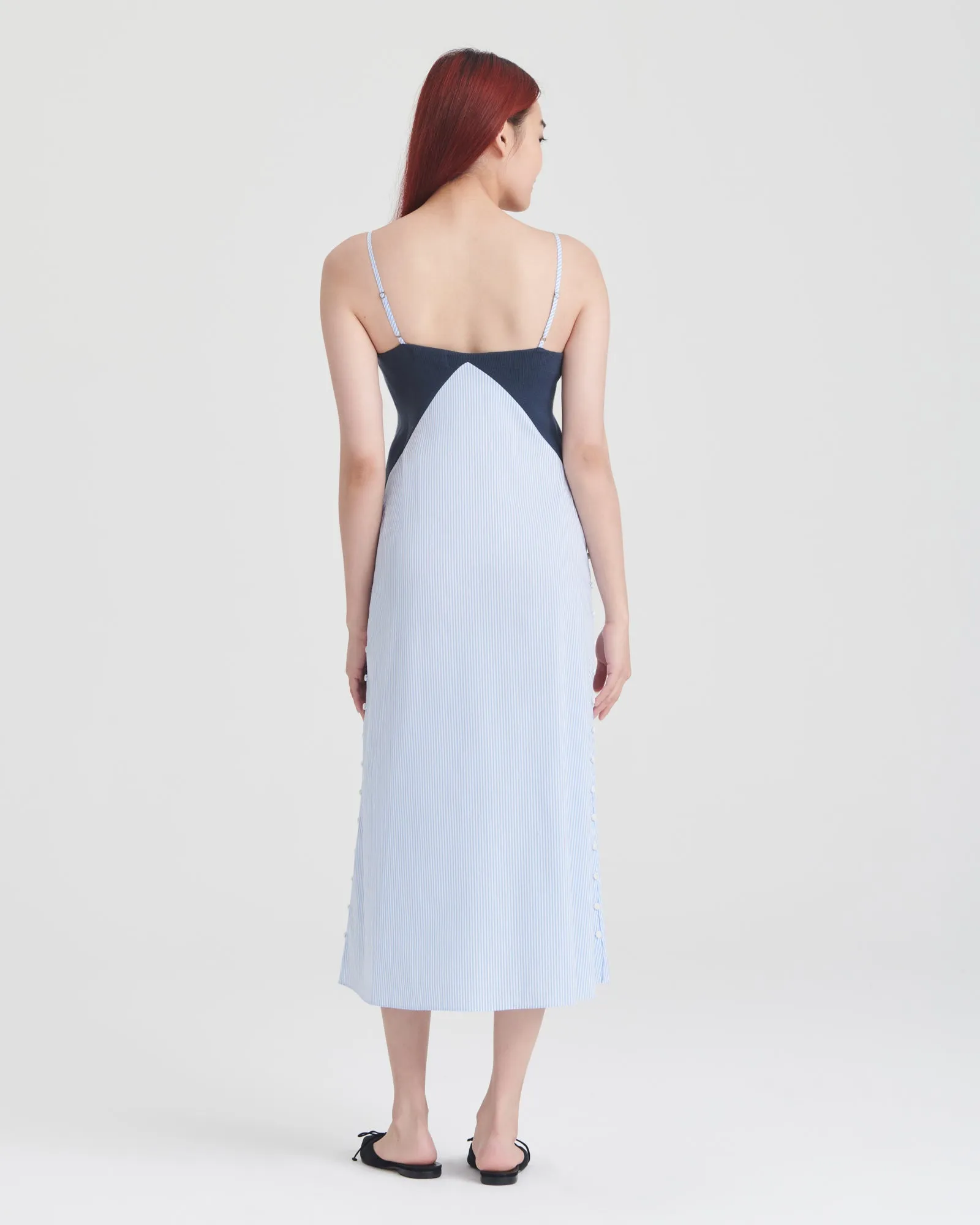 Cotton Cashmere Mixed Media Midi Dress sold by Naadam product image thumbnail 3