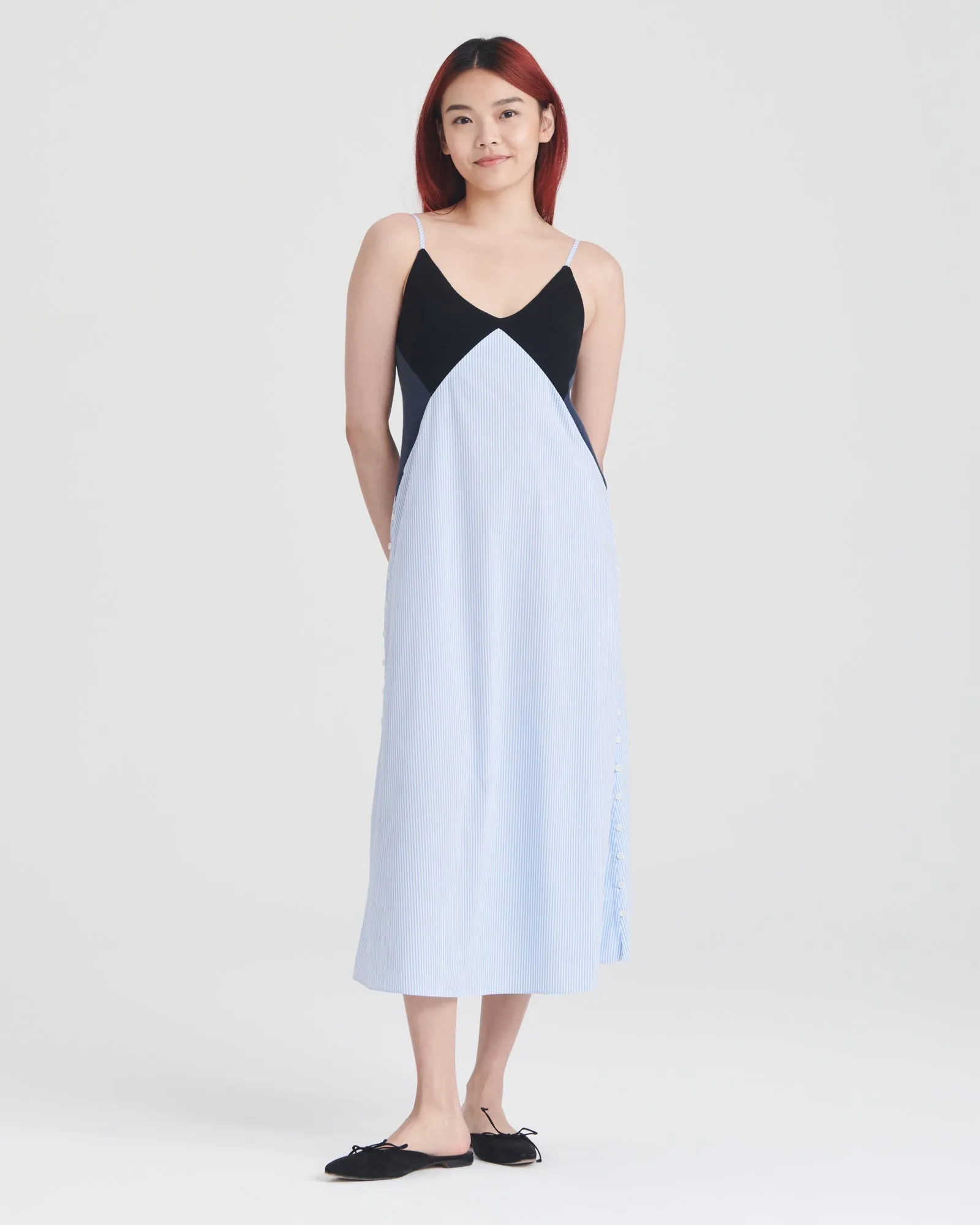 Cotton Cashmere Mixed Media Midi Dress sold by Naadam