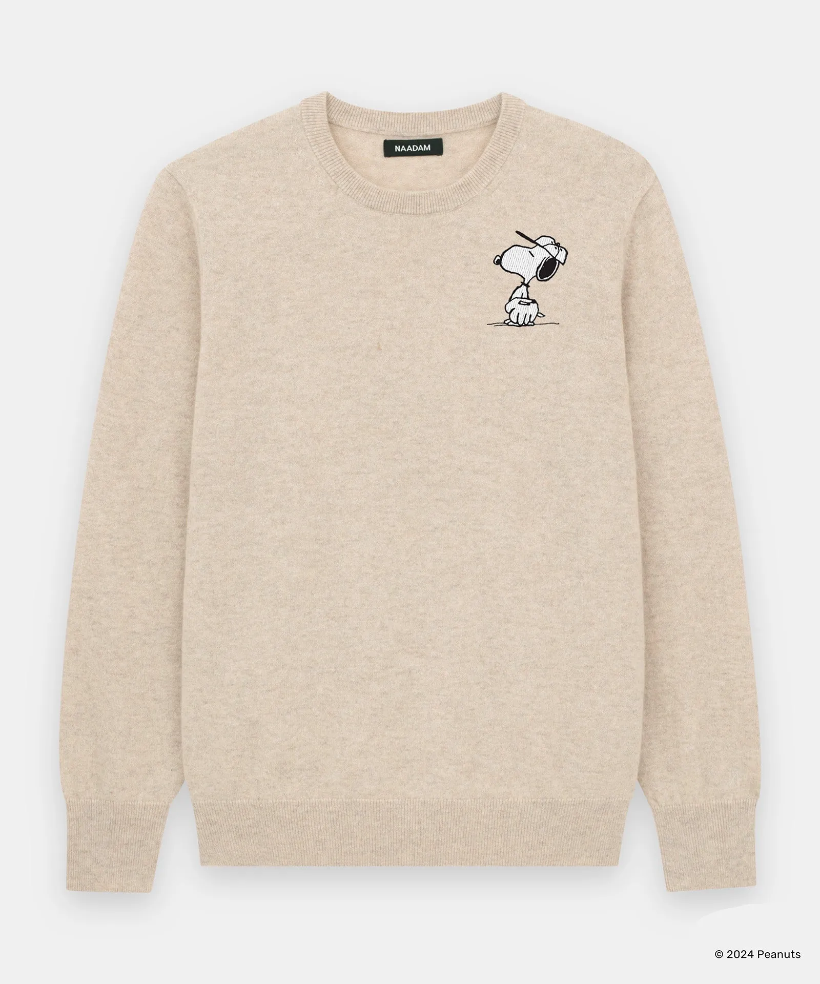 Men's Snoopy Baseball Cashmere Sweater sold by Naadam product image thumbnail 2