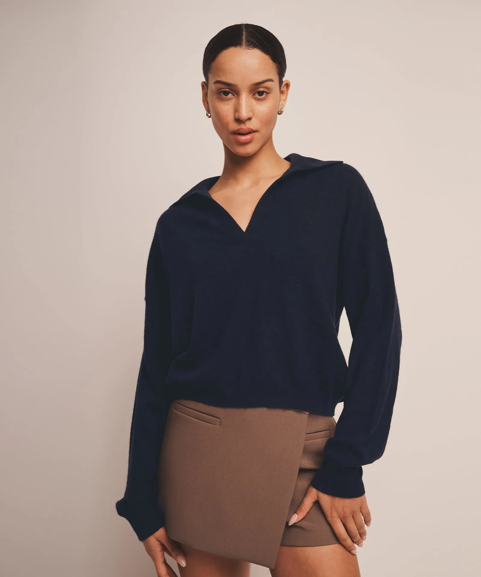 Signature Cashmere Polo Sweater sold by NAADAM product image thumbnail 2