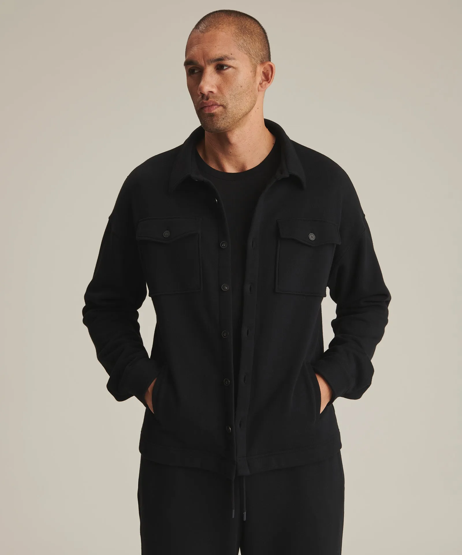 Unisex French Terry Shirt Jacket sold by Naadam