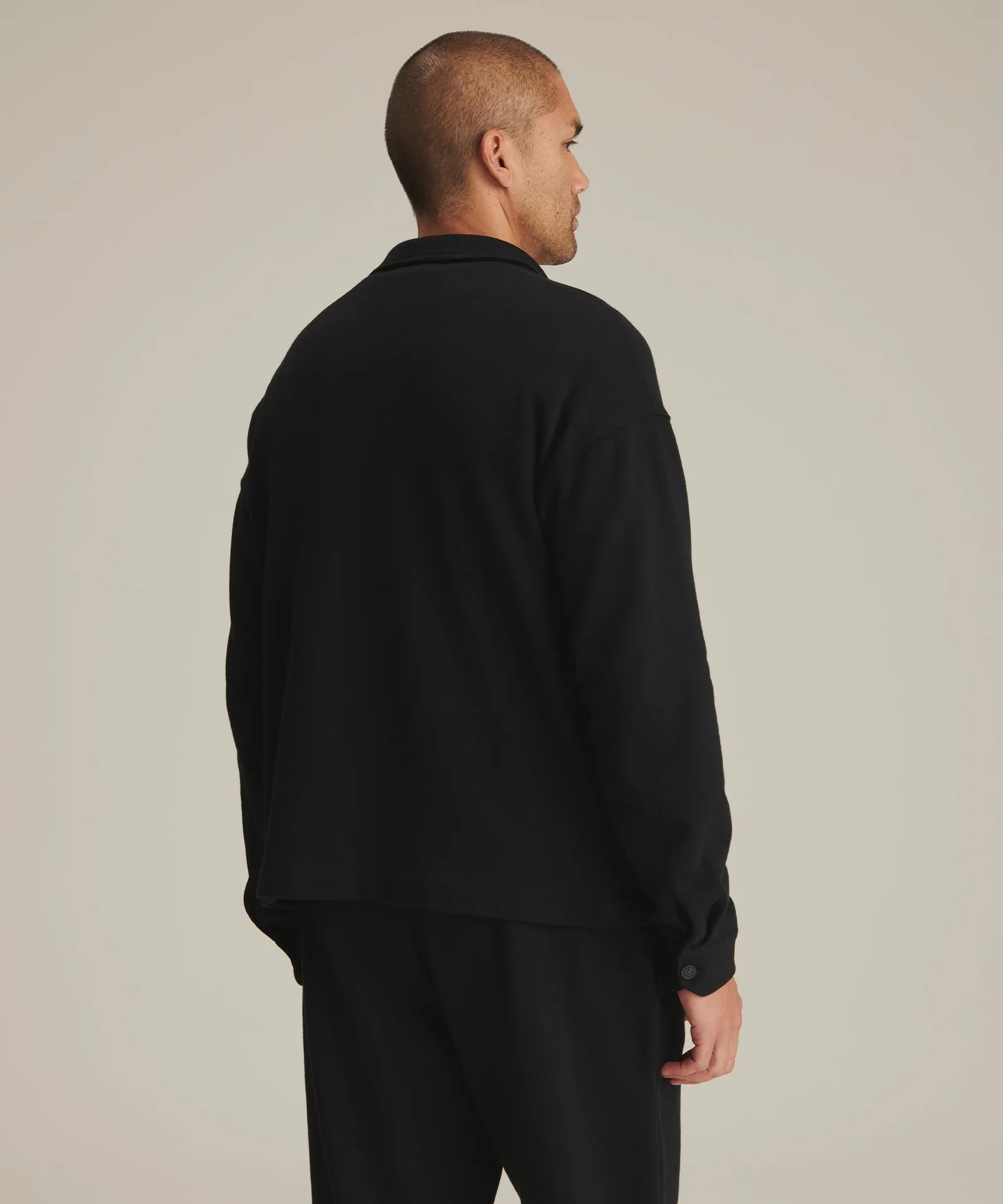 Unisex French Terry Shirt Jacket sold by Naadam product image thumbnail 4