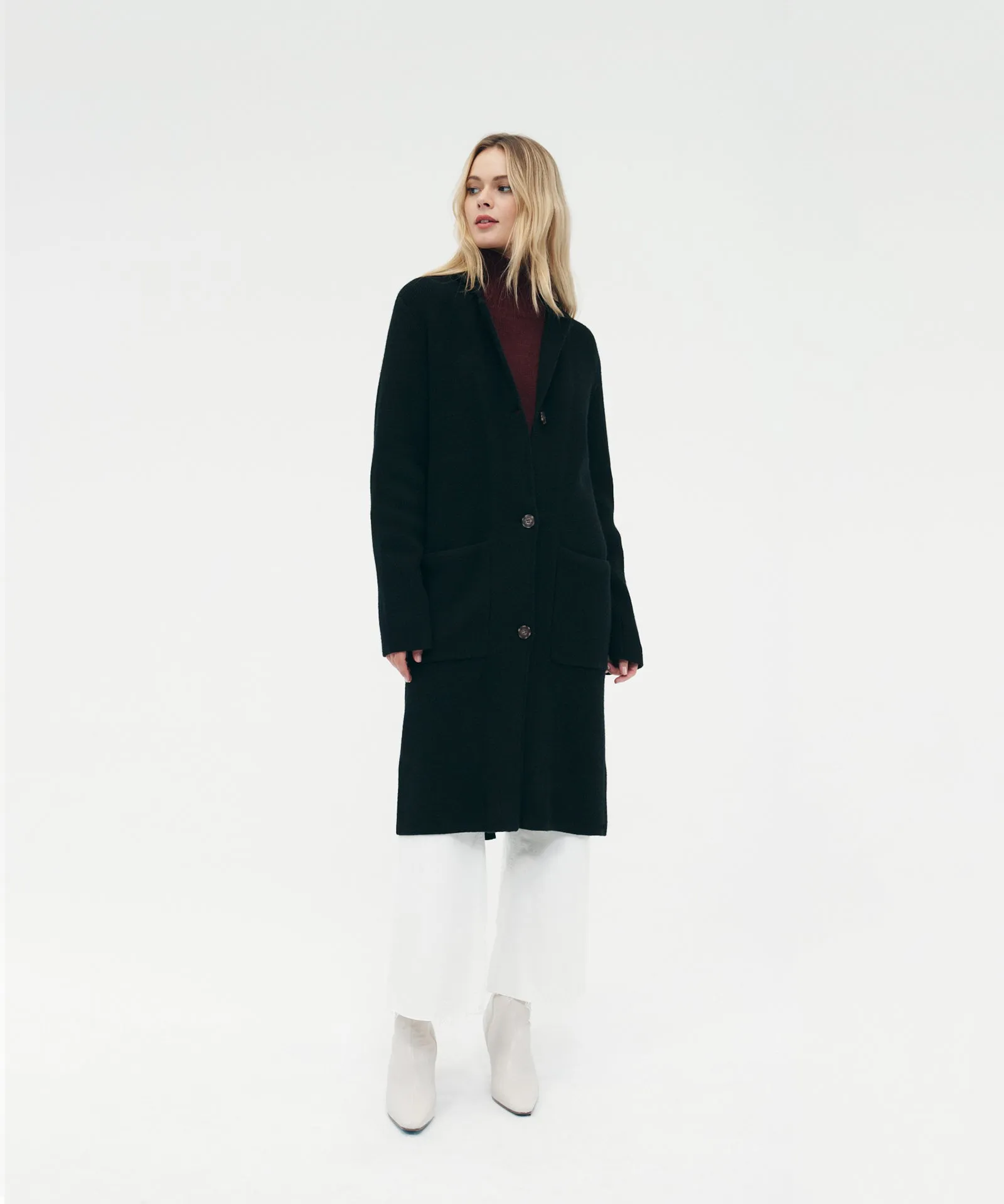 Merino Cashmere Coat with Pockets sold by Naadam product image thumbnail 5