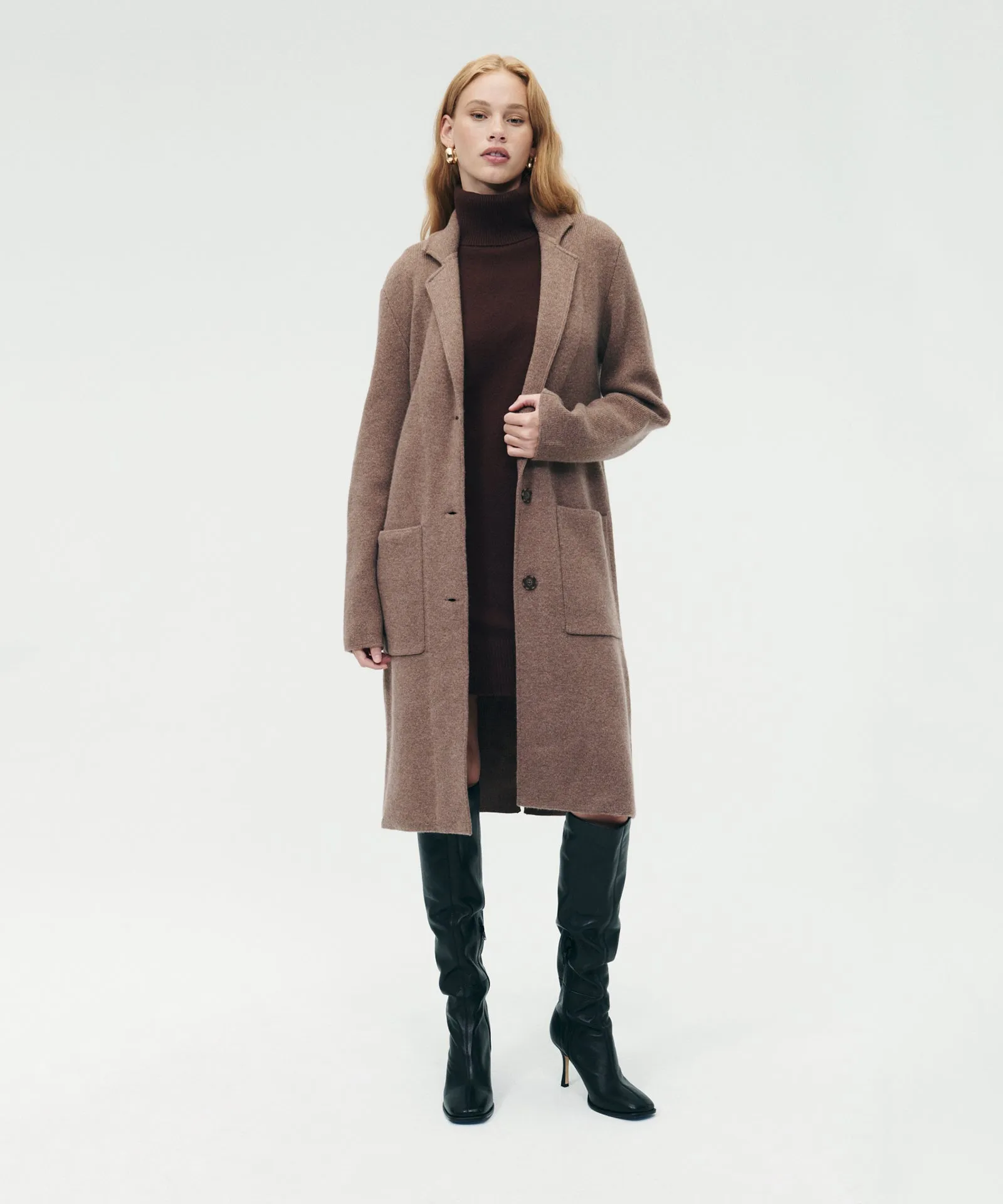 Merino Cashmere Coat with Pockets sold by Naadam