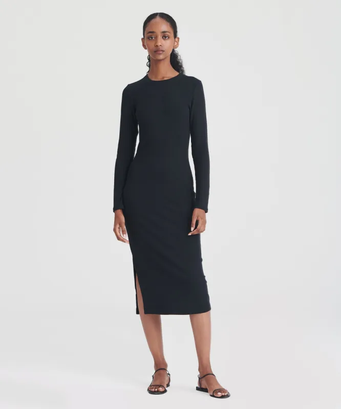 Ribbed Modal Cashmere Crewneck Midi Dress sold by Naadam