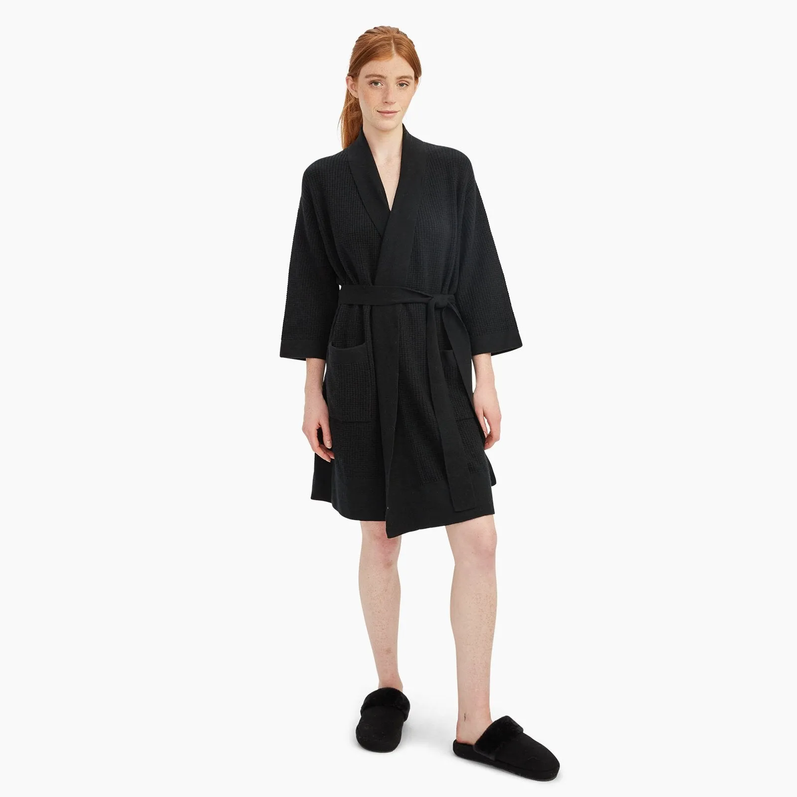 Recycled Cashmere Waffle Robe sold by Naadam product image thumbnail 3