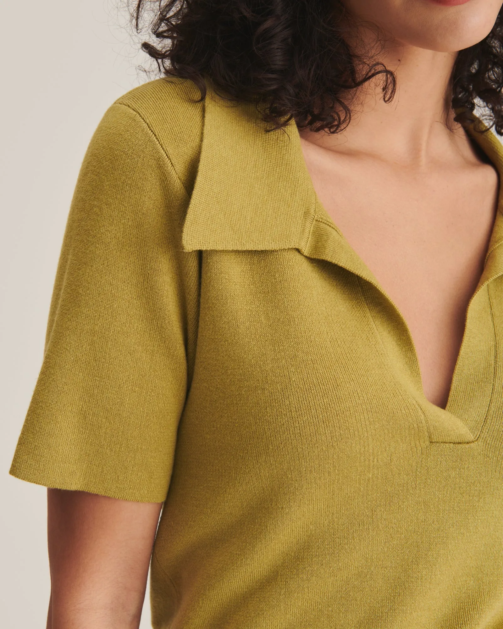 Silk Blend Twist Back Polo sold by Naadam product image thumbnail 5